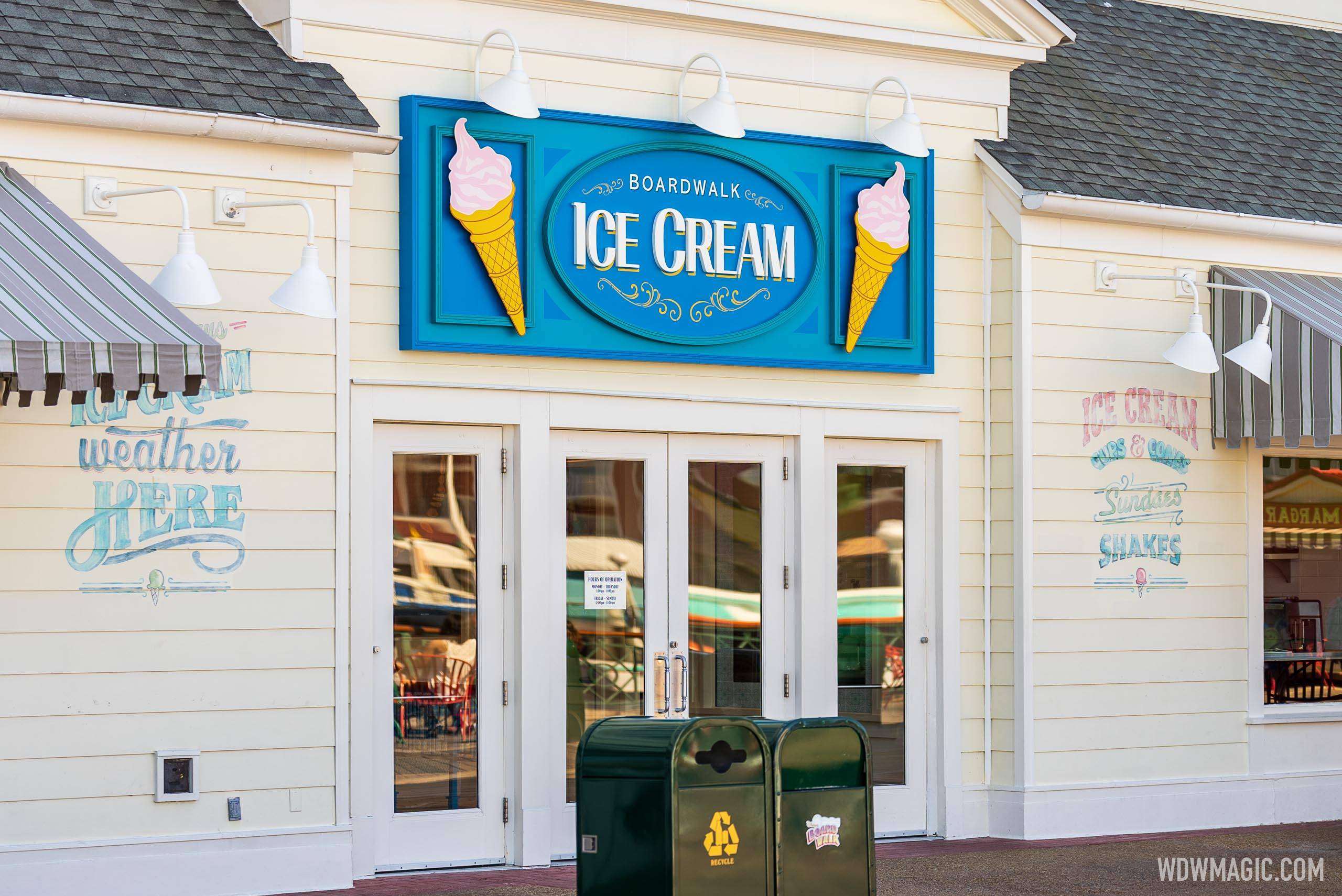 BoardWalk Ice Cream permanent marquee sign