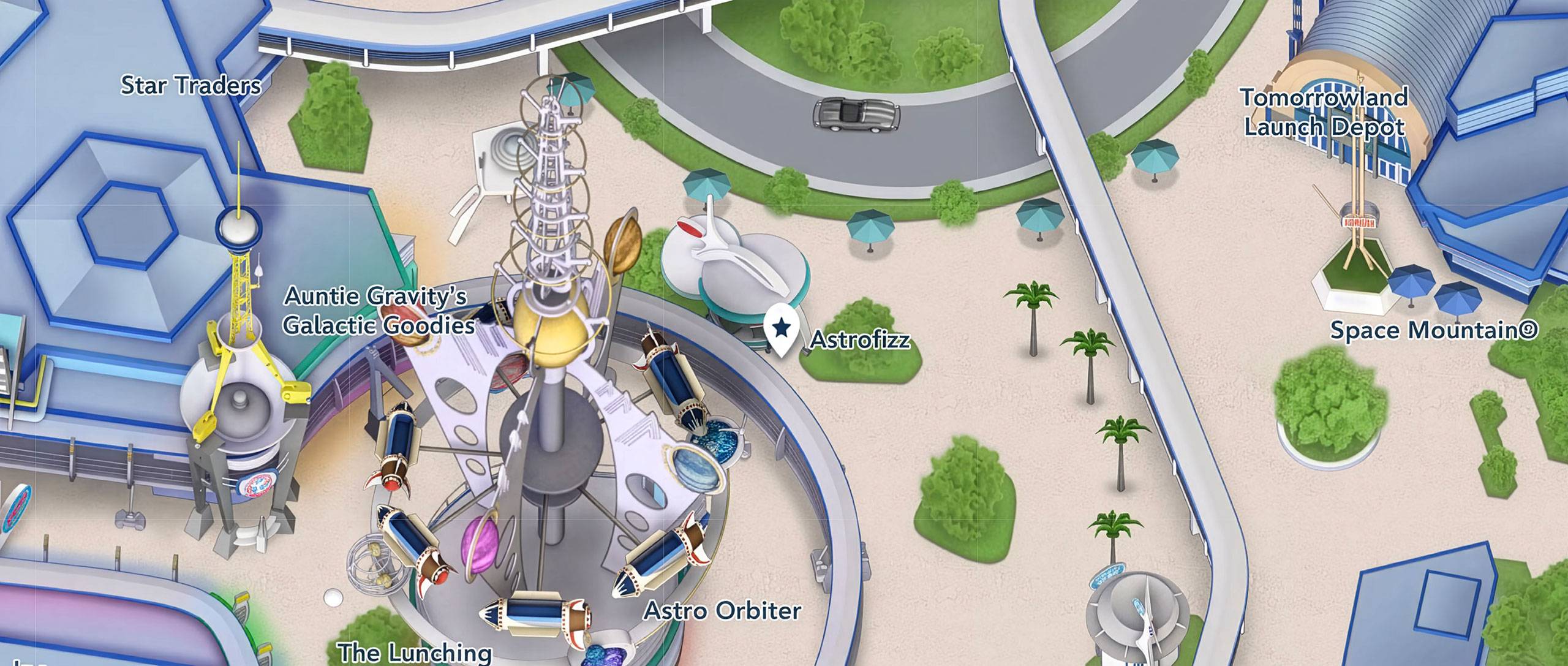 AstroFizz Now Added to Magic Kingdom Map in My Disney Experience