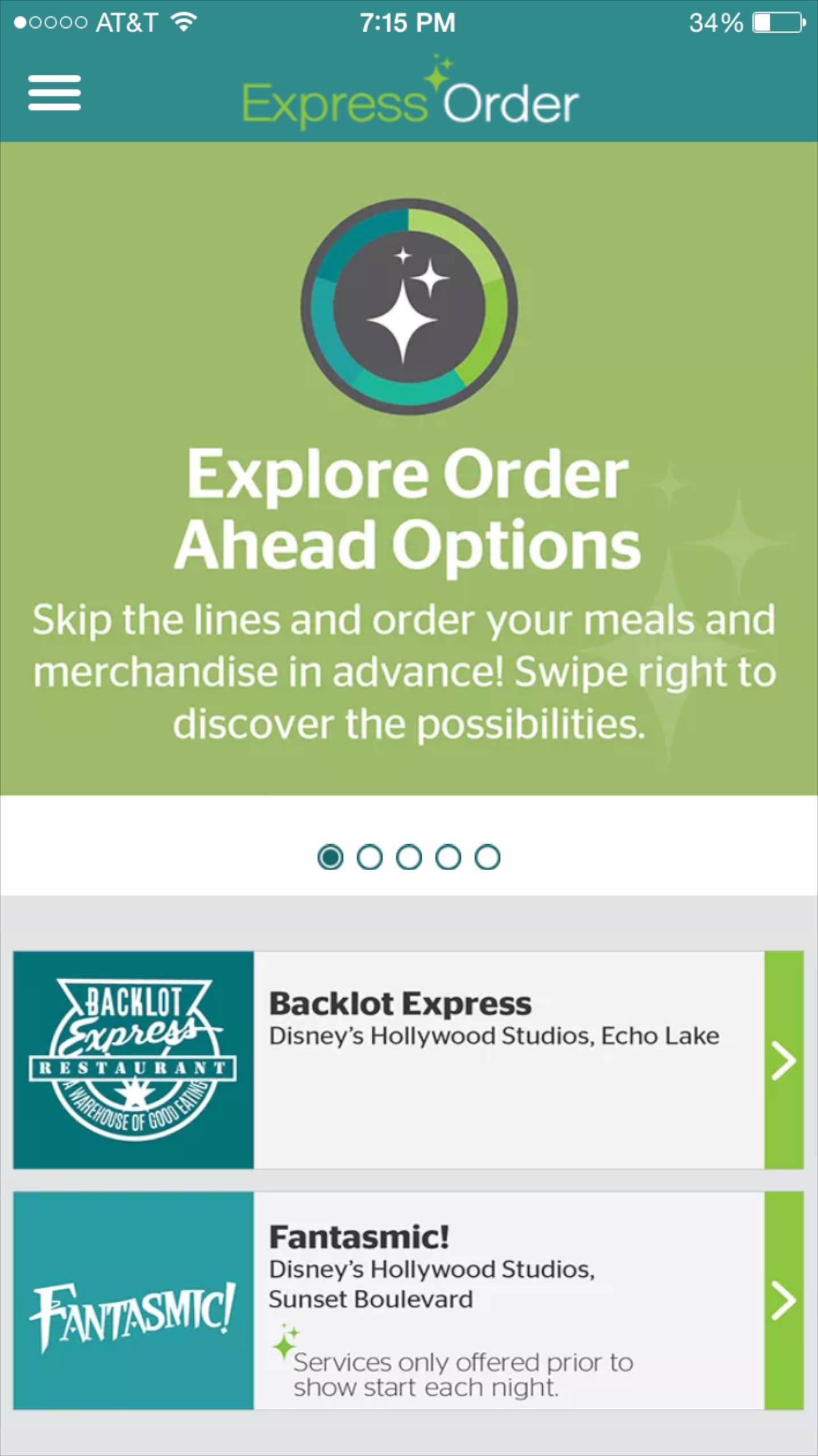 Express Order mobile app