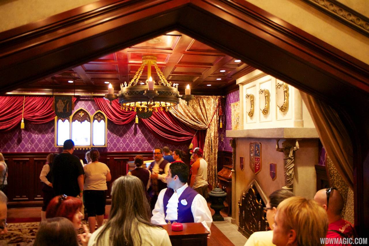 Be Our Guest Restaurant lunch - The podium prior to entering the Parlor Room to order