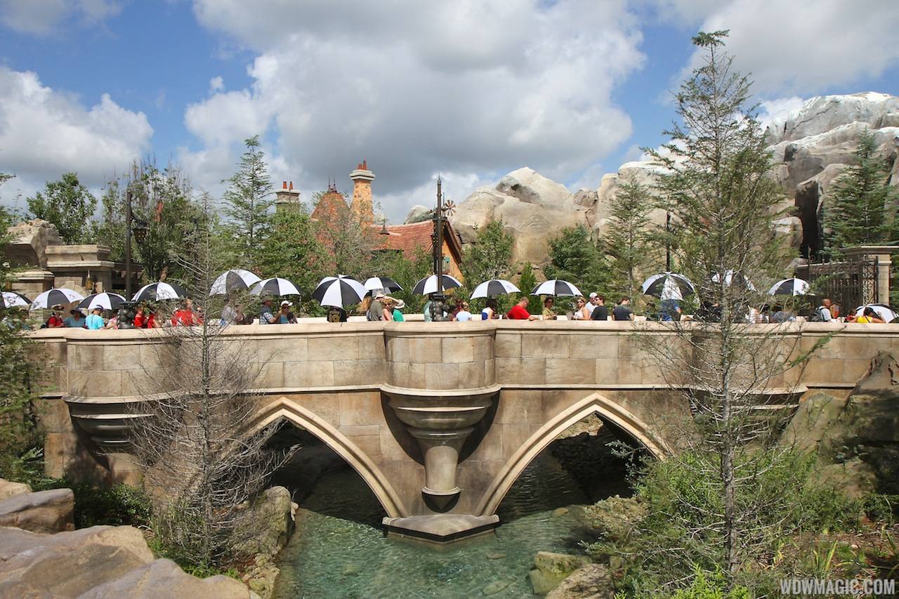 Guests in line for Be Our Guest Restaurant prior to the change