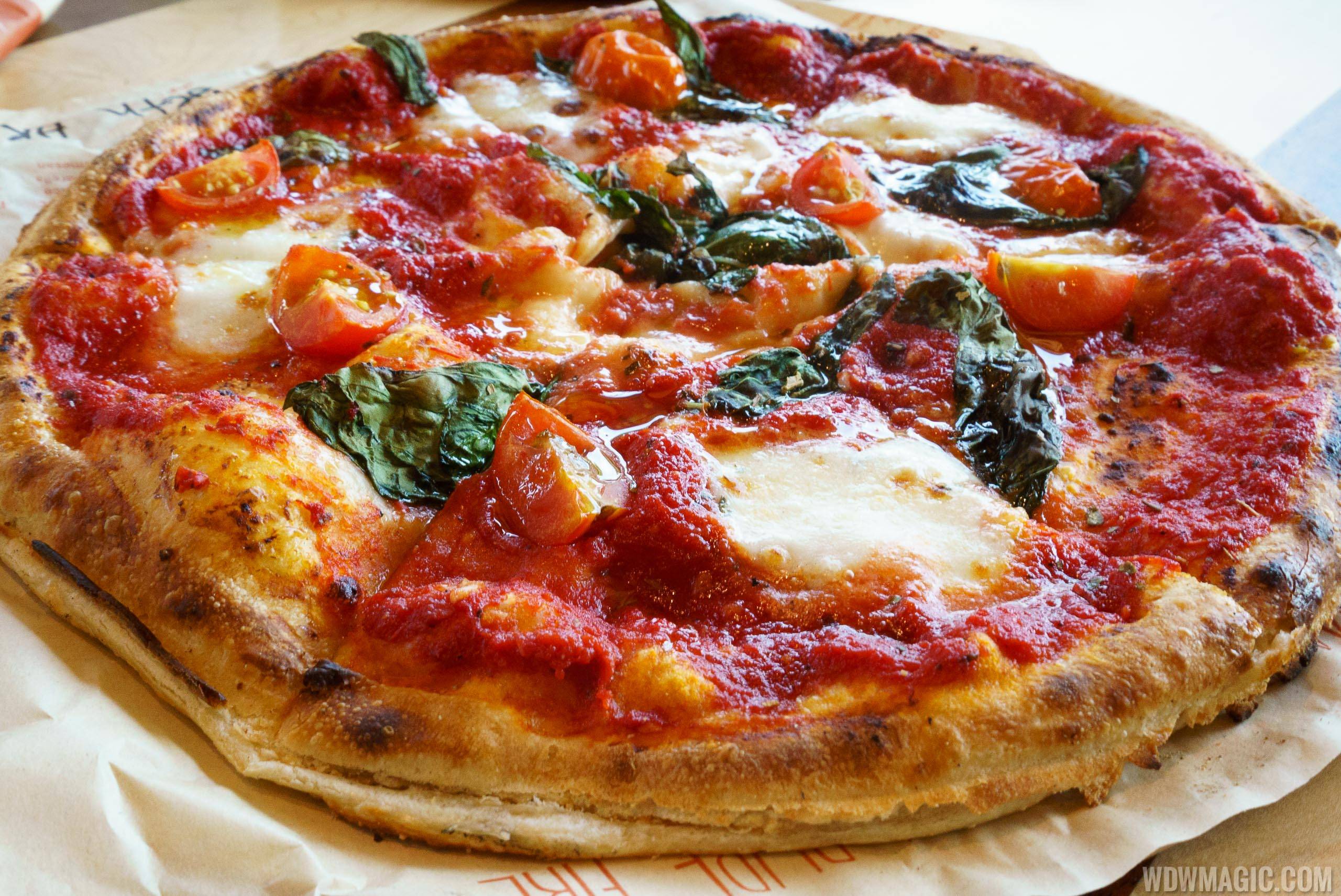 Blaze Pizza - Red Vine signature pizza - Ovalini Mozzarella, Cherry Tomatoes, Parmesan, Basil, Red Sauce and Olive Oil Drizzle