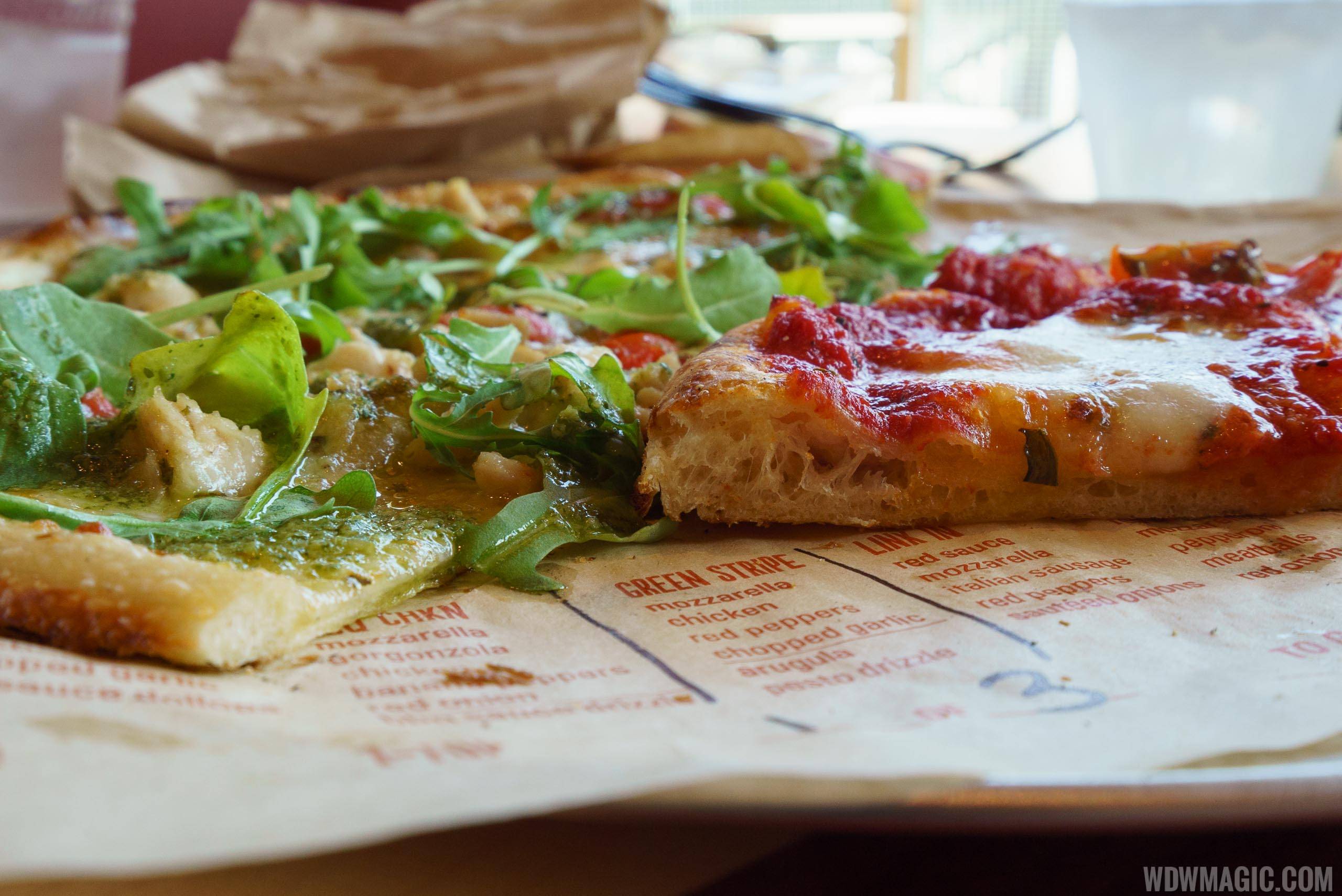 Comparison of Blaze Pizza regular and high-rise dough