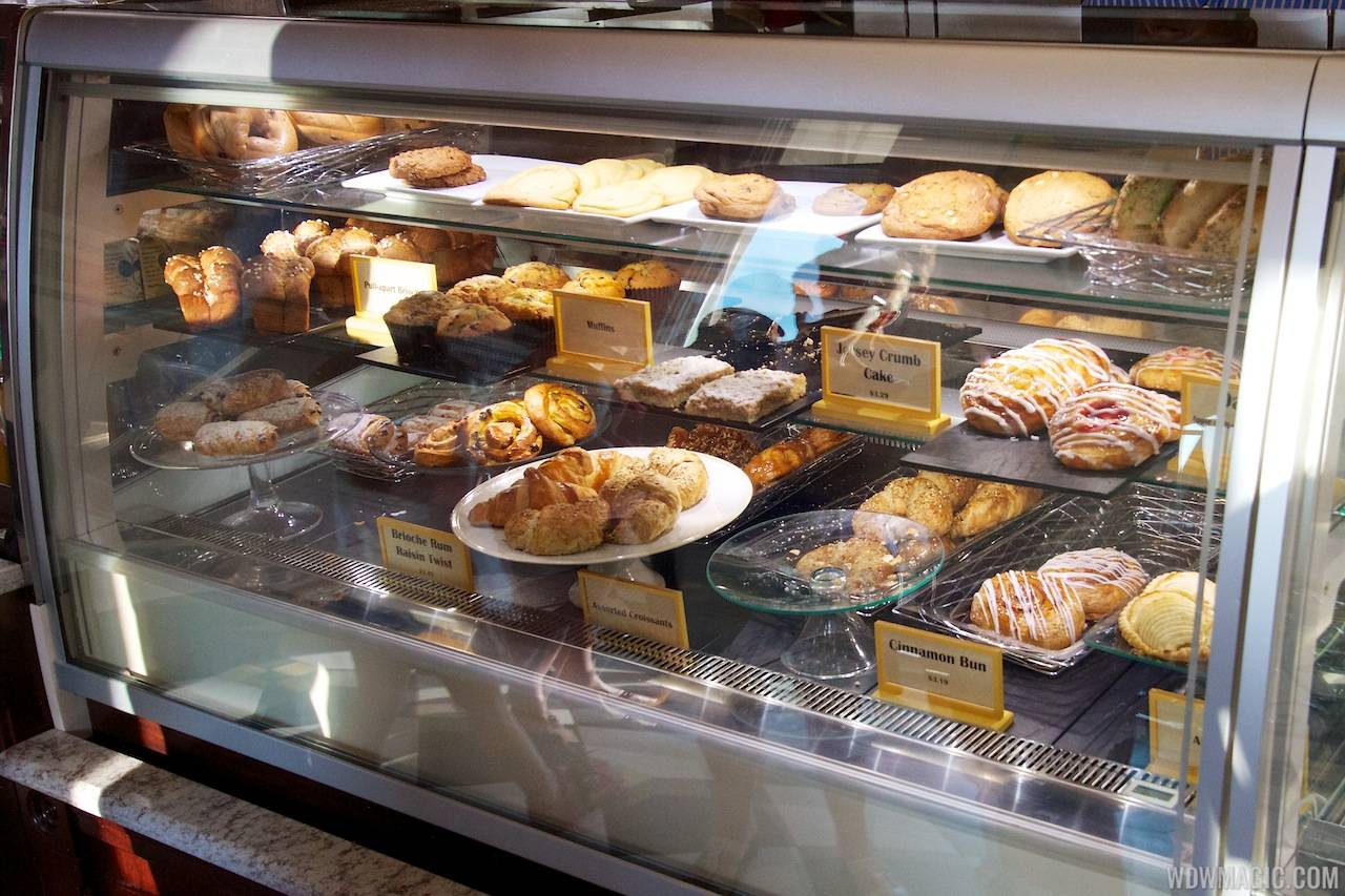 Inside the new Boardwalk Bakery - Baked goods case