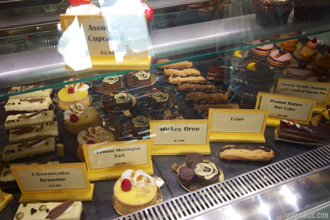 Inside the new Boardwalk Bakery - baked goods case