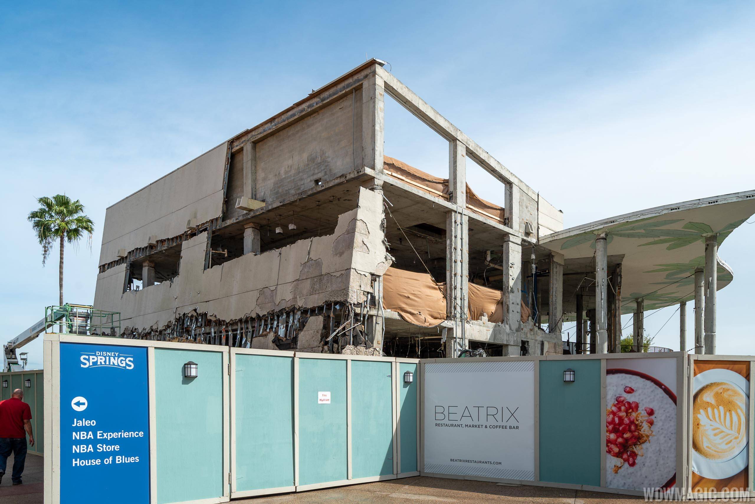 PHOTOS - Demolition of former Bongo's building at Disney Springs picks up pace