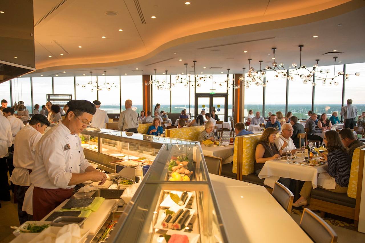 New California Grill dining room and menu items