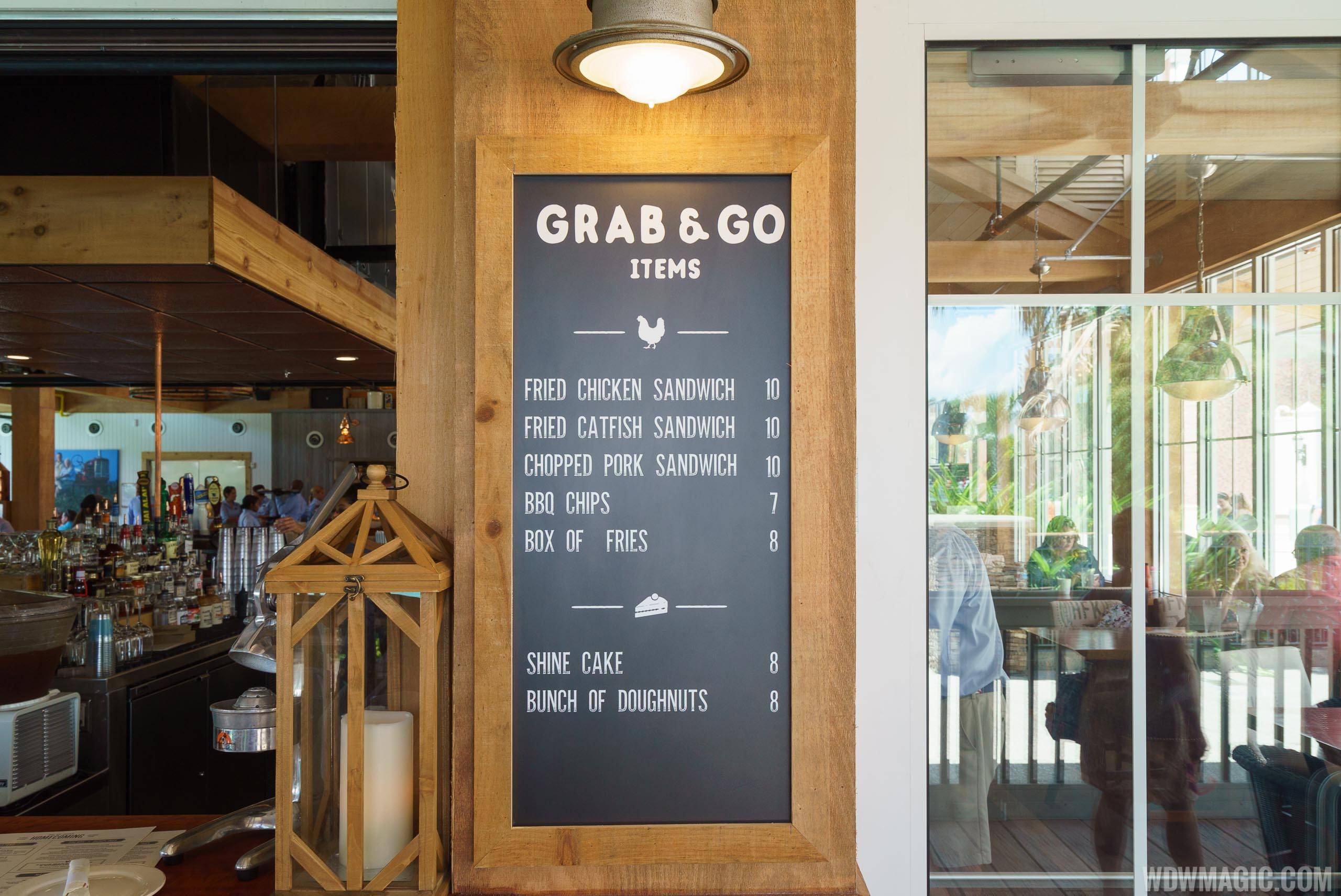 Homecoming restaurant - Grab and Go menu