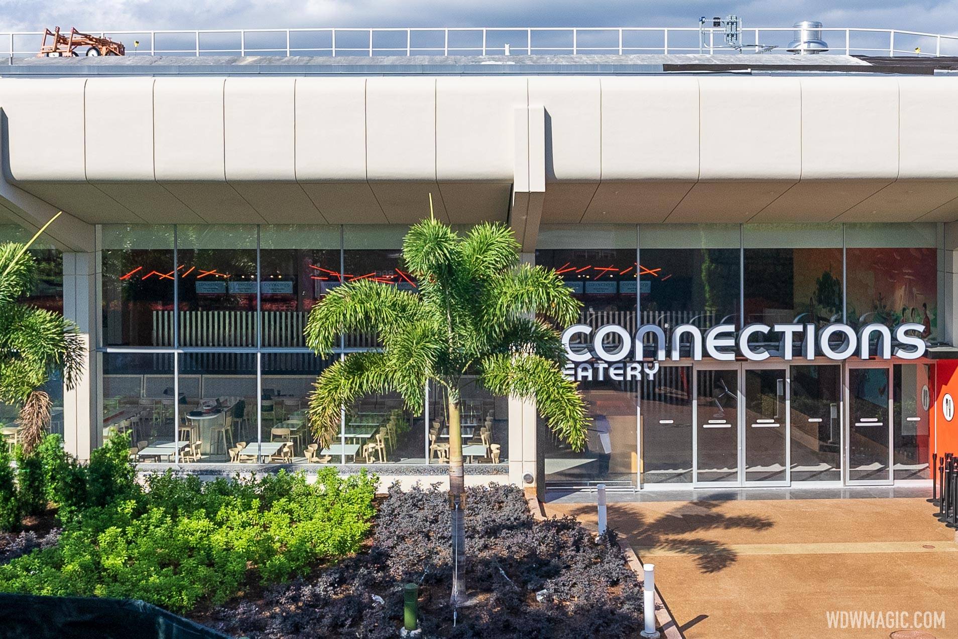 Connections Café Eatery viewed from the monorail