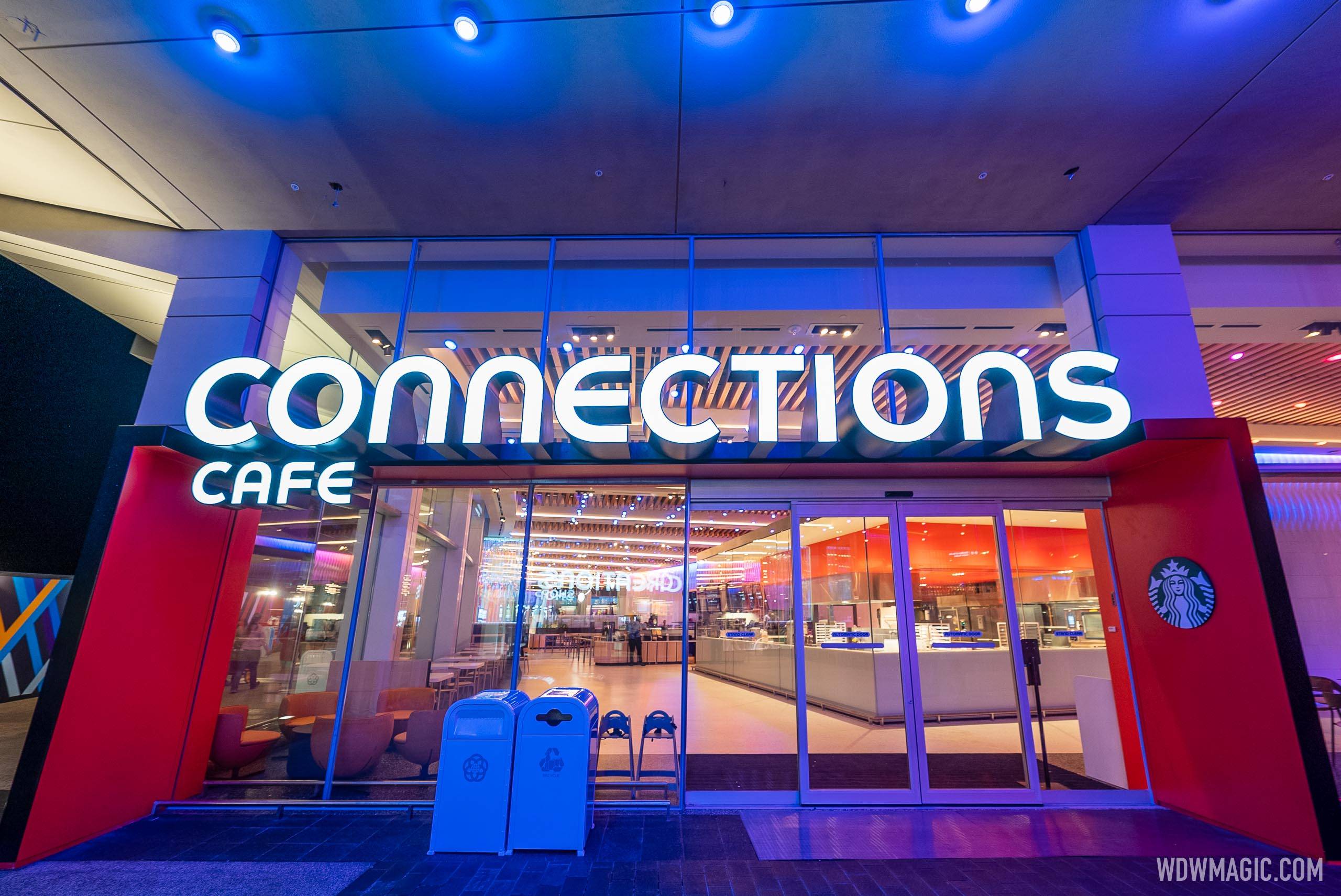 Connections Café and Eatery after dark