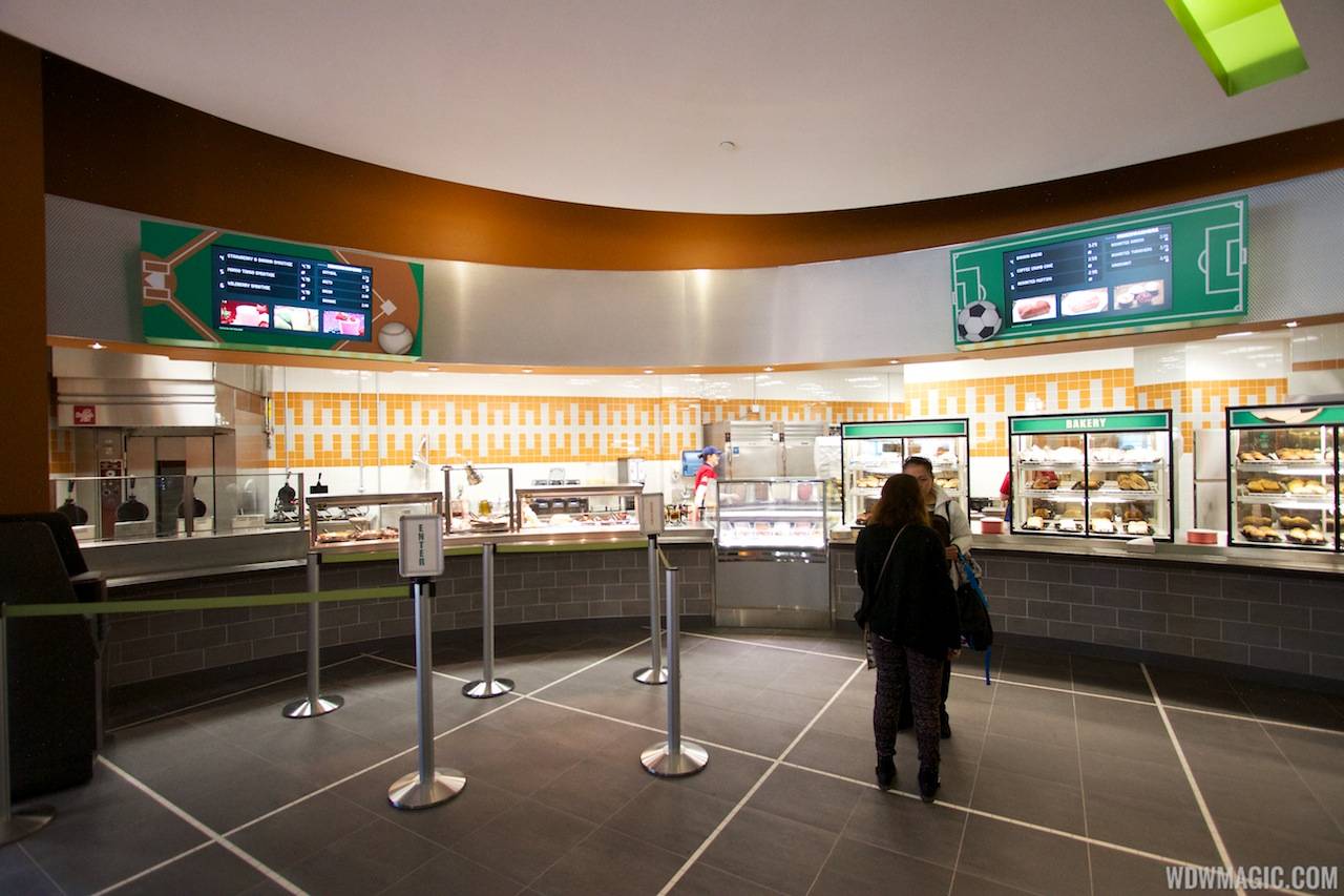 New All Star Sports End Zone Food Court - Food stations