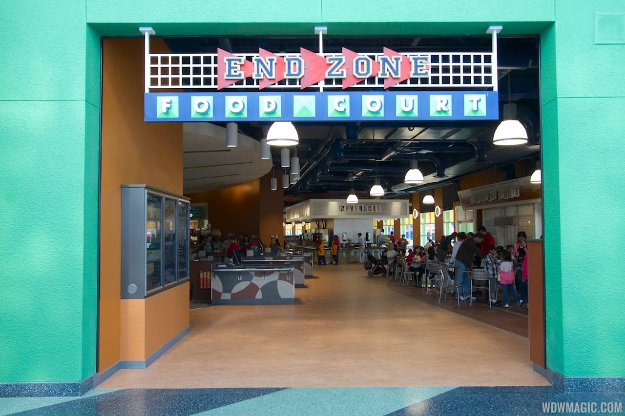 The new End Zone Food Court at Disney's All Star Sports Resort