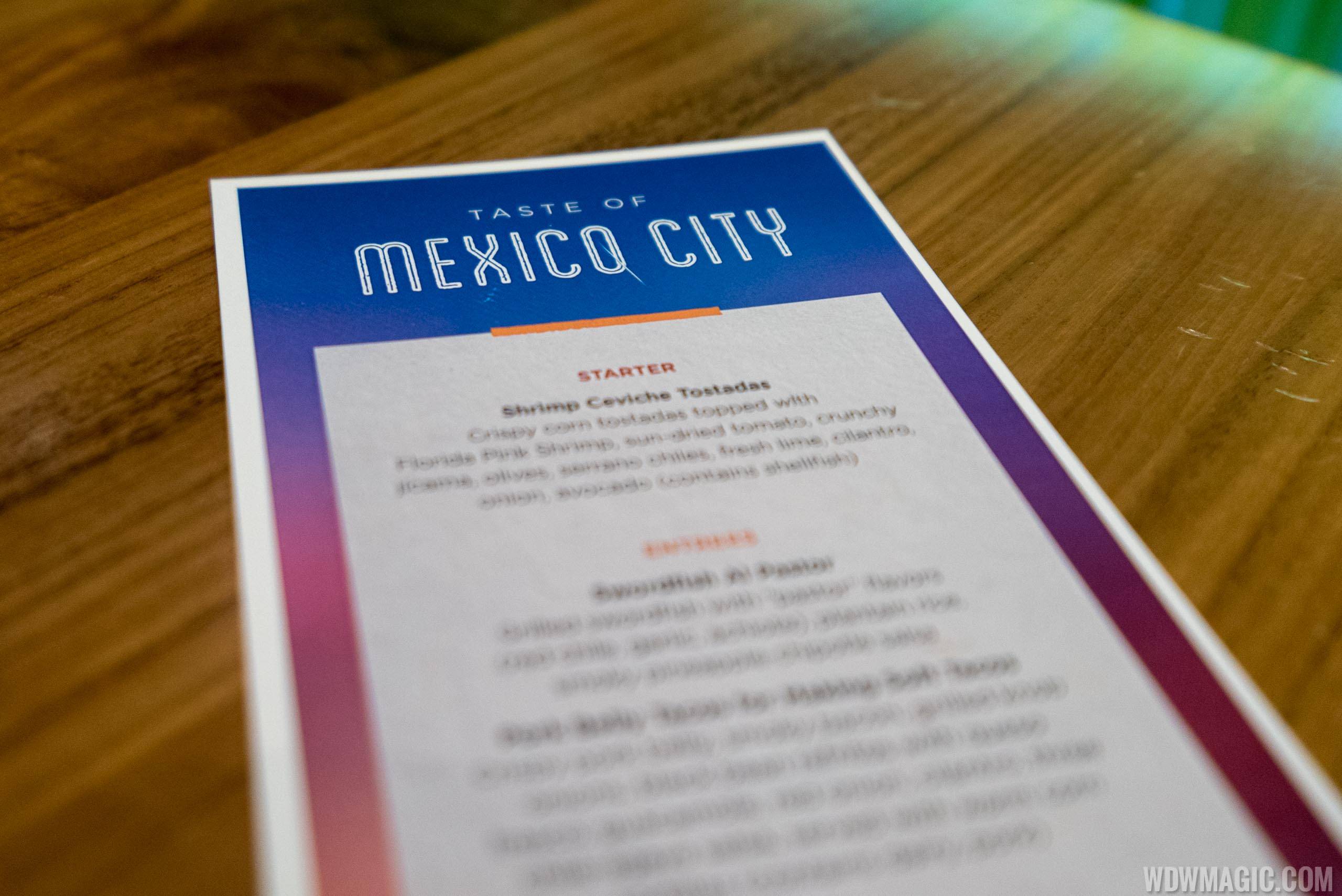 Frontera Cocina - Taste of Mexico City menu 2019