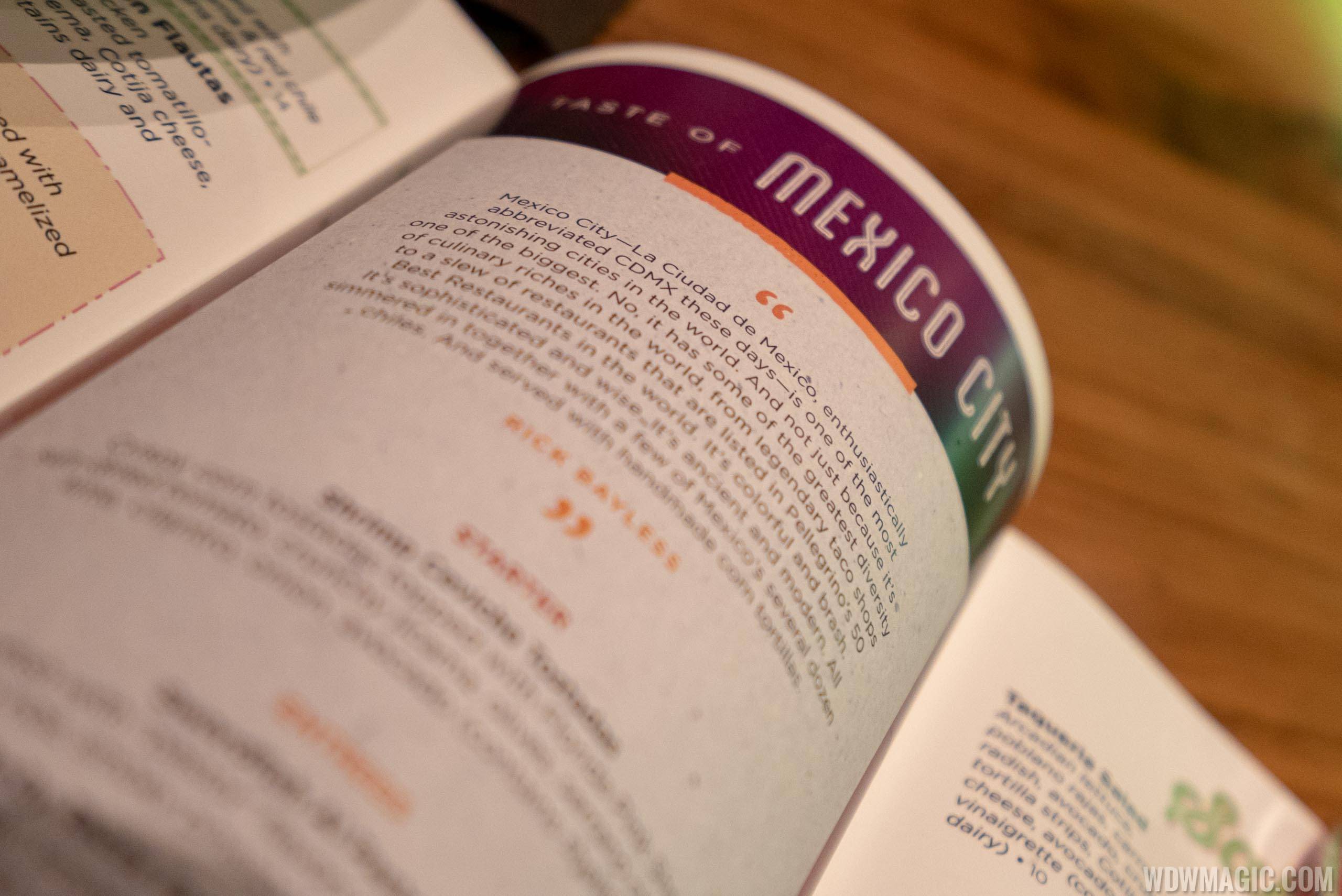 Frontera Cocina - Taste of Mexico City menu 2019