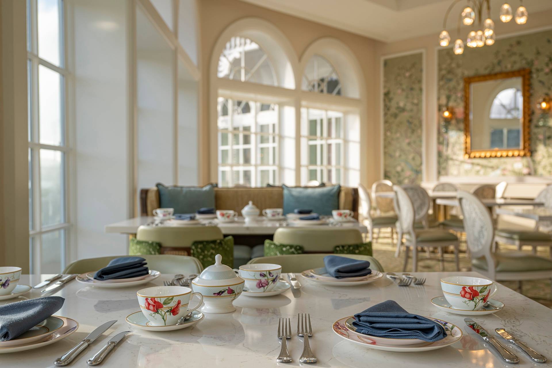 Garden View Lounge Interior Details at Disney's Grand Floridian