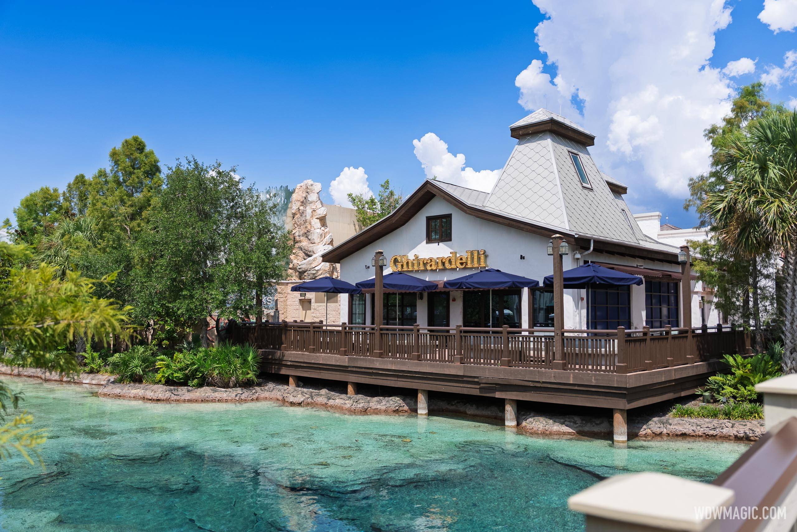 Ghirardelli Soda Fountain Opens at New Temporary Disney Springs Spot