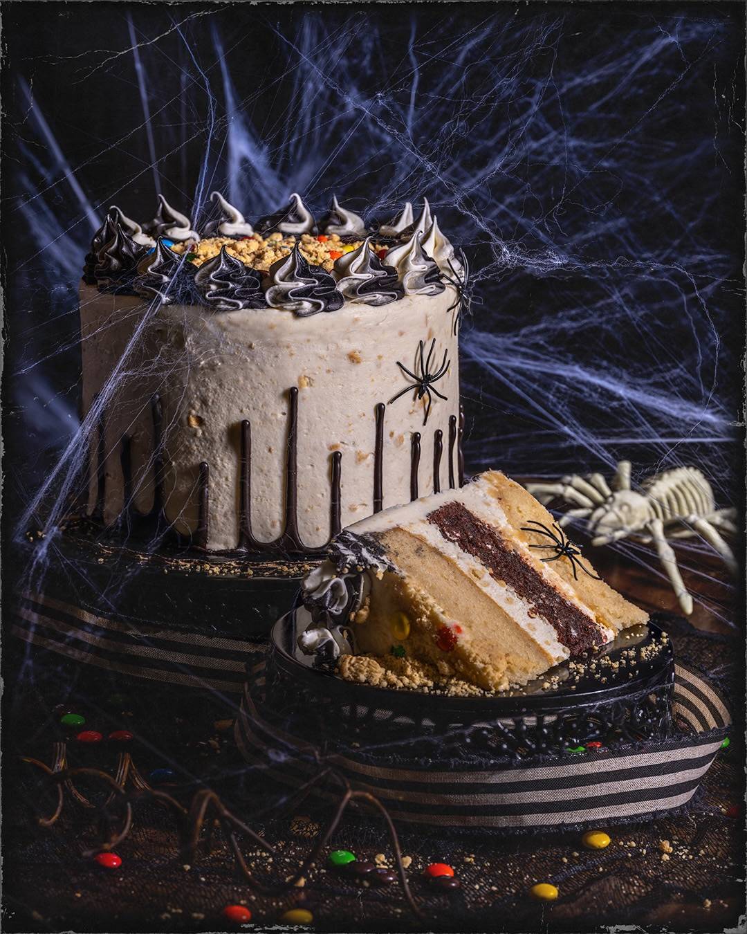 Frankenstein cake slices at Gideon's Bakehouse
