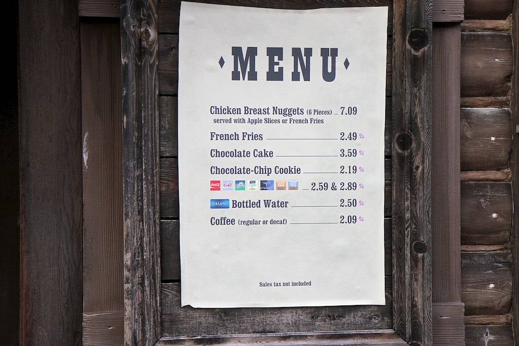 Stripped down menu