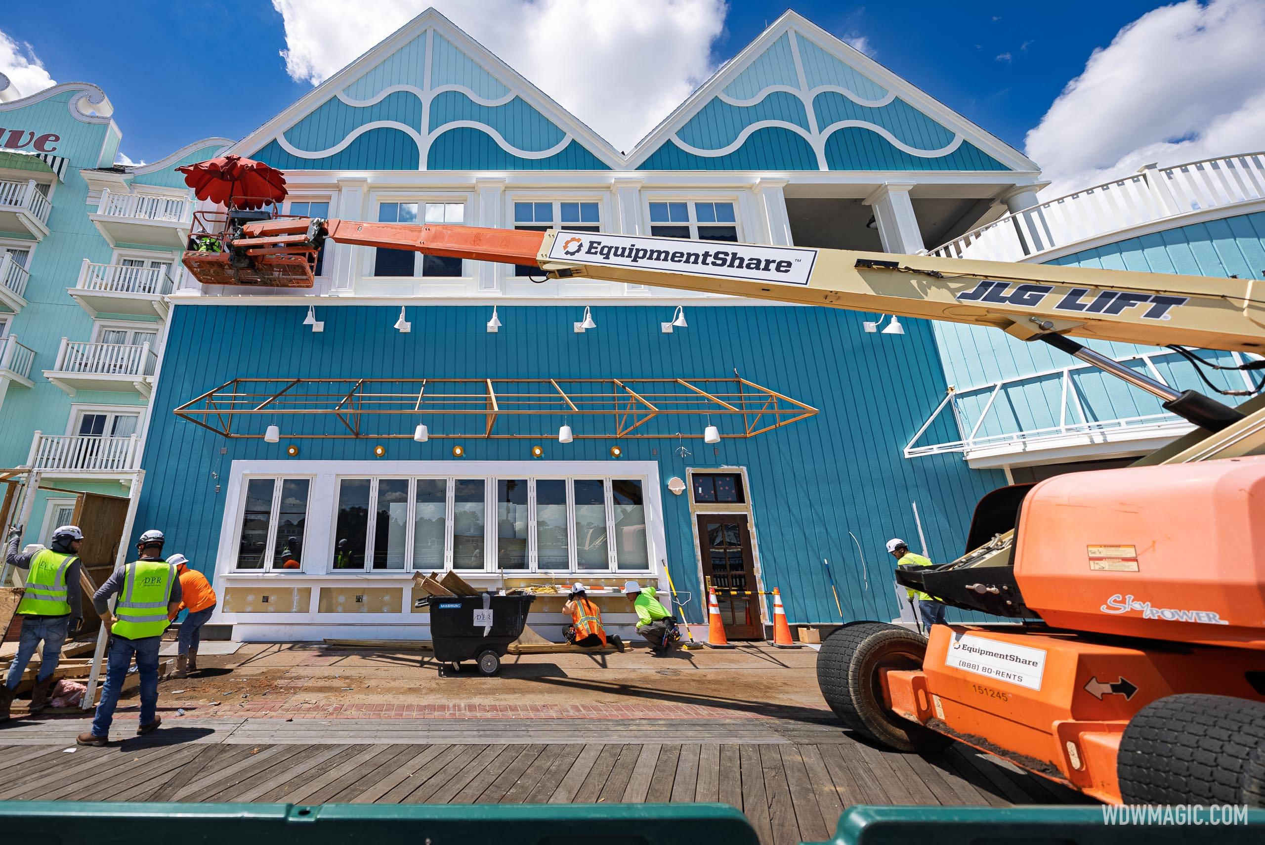 Disney's BoardWalk Lounge Hurly-Burly Reveals New Exterior in Construction Photos