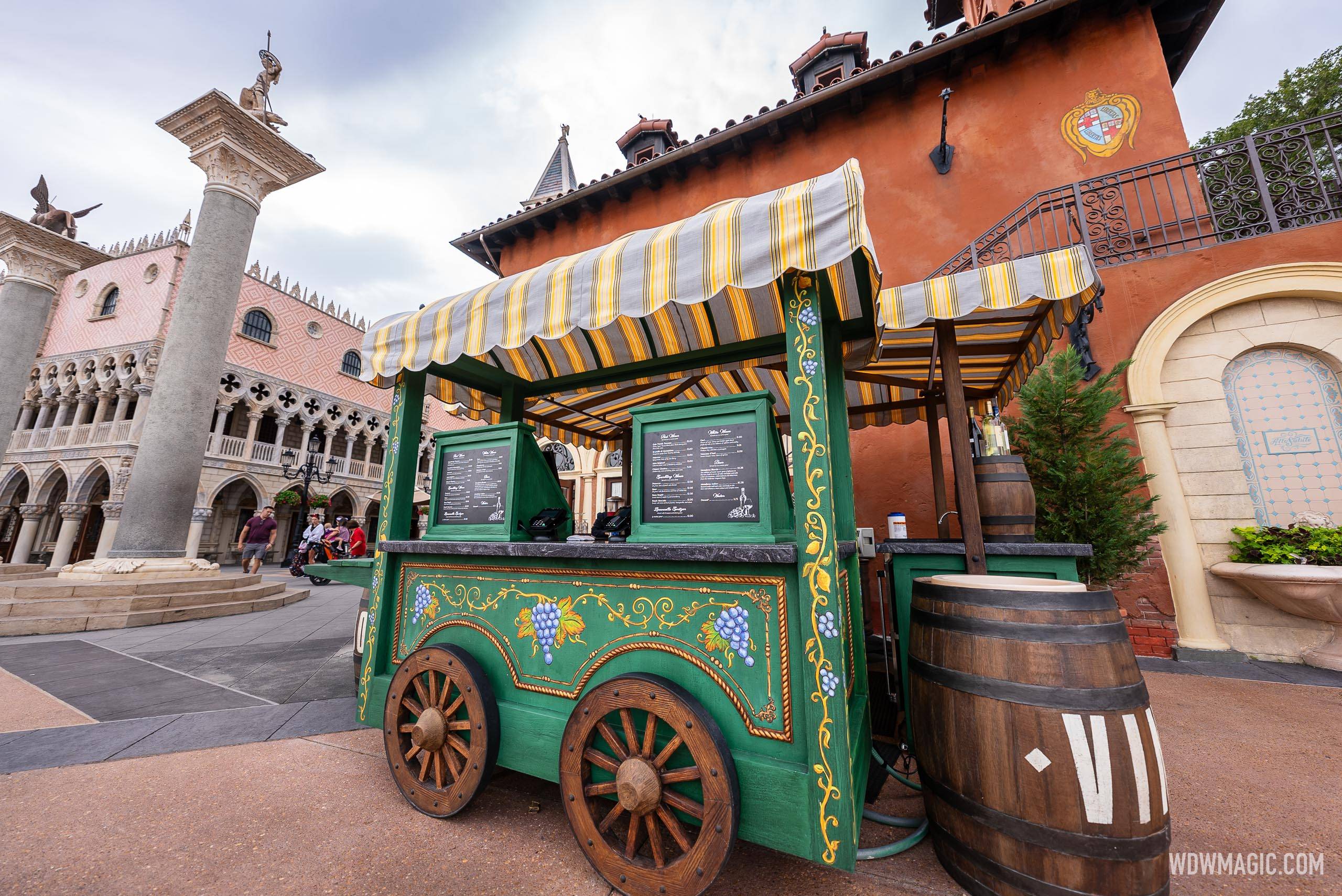 Italy Pavilion wine cart