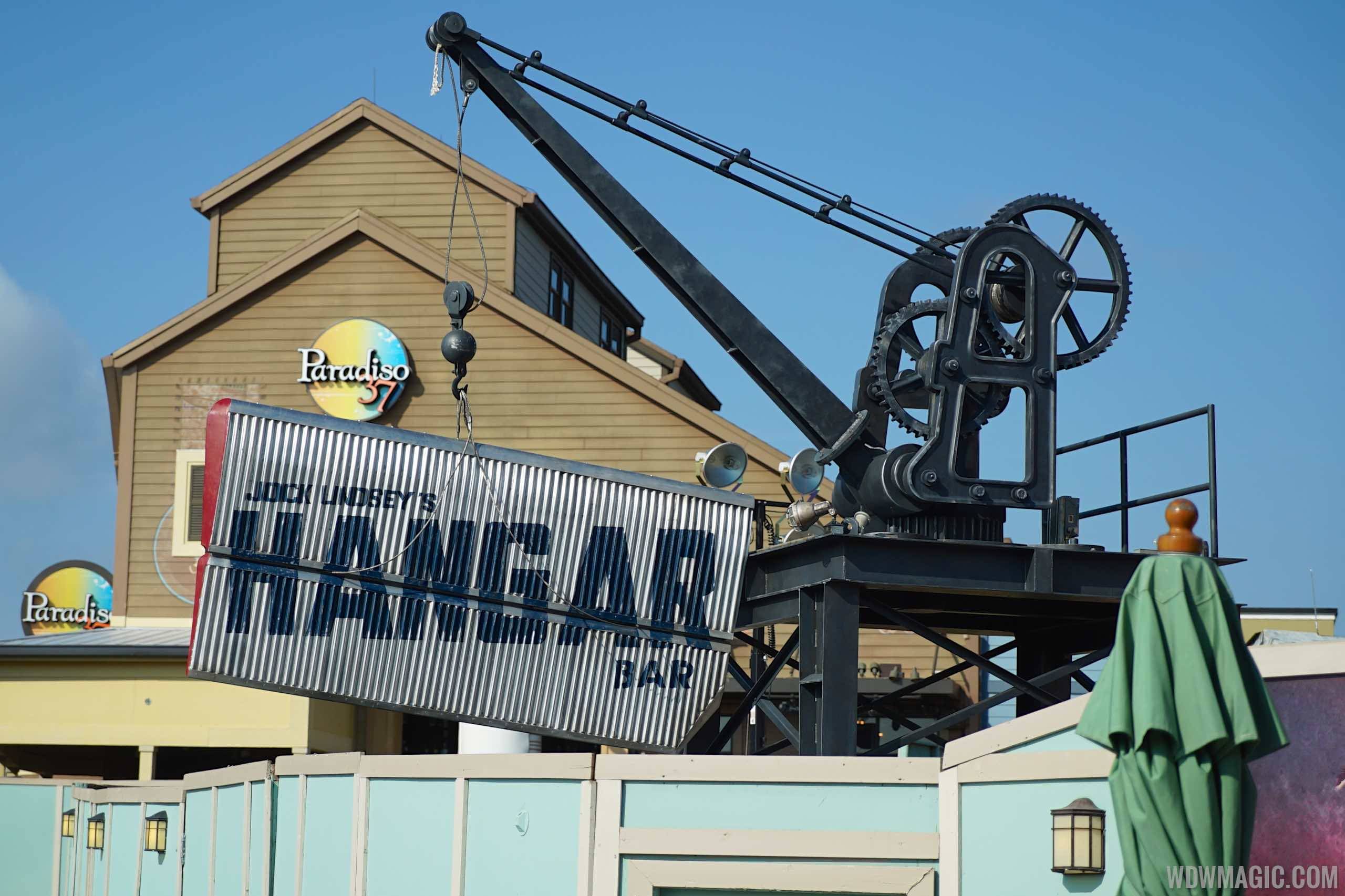 PHOTOS - Elaborate signage goes up at Jock Lindsey's Hangar Bar in Disney Springs