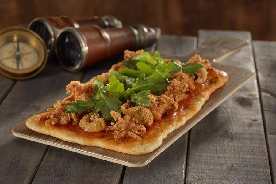 'Squid! Why’d It Have to Be Squid' - fried calamari flatbread with spicy harissa