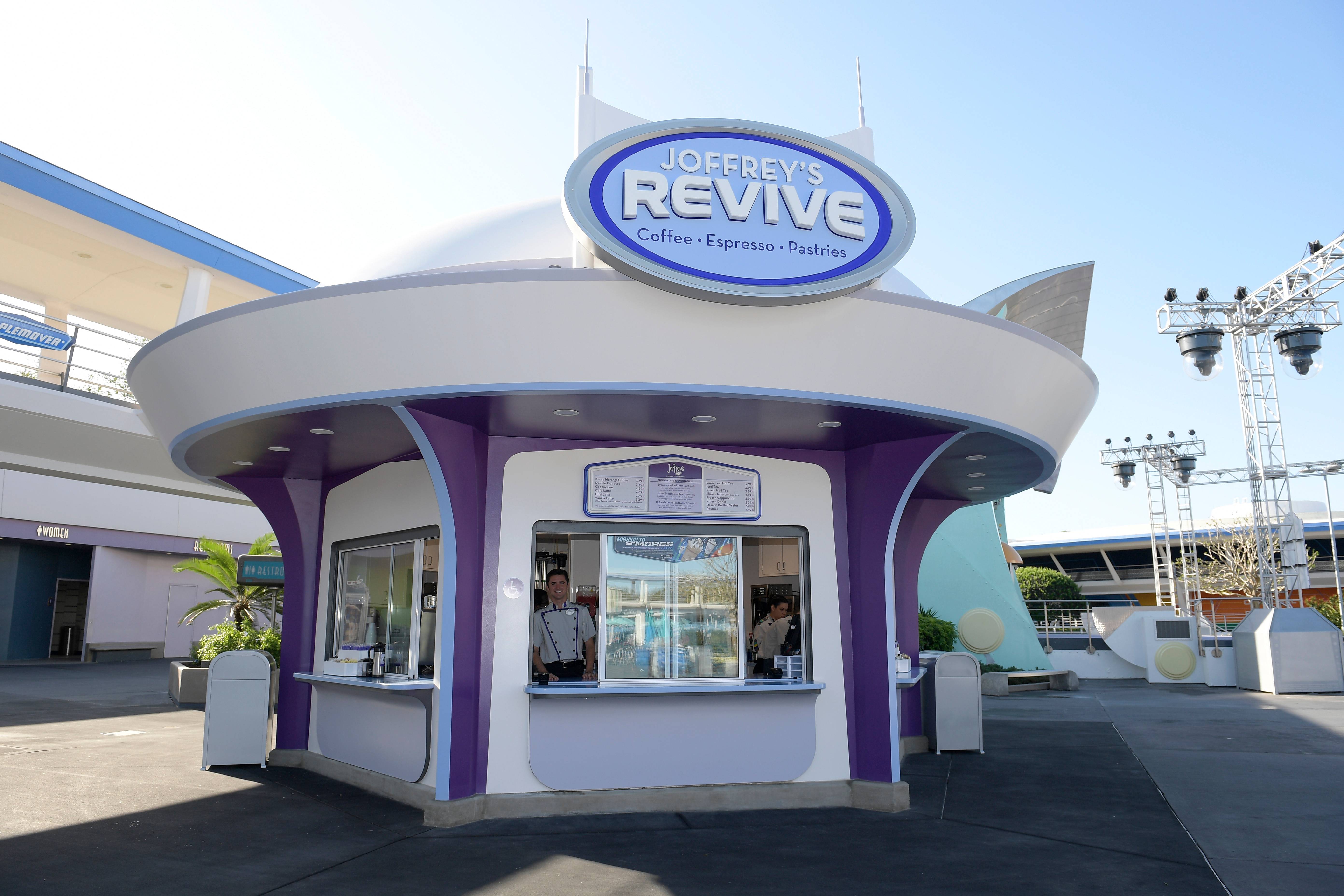 PHOTOS - Joffrey's Revive coffee kiosk now open in Tomorrowland at the Magic Kingdom