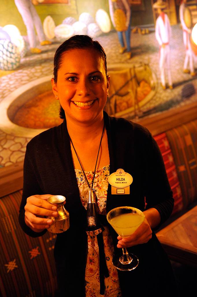 Specially trained Tequila Ambassador, Hilda Castillo, straight from Tequila, Mexico, shares her passion for tequila making at the newly opened La Cava del Tequila at Epcot. Hilda educates Walt Disney World guests on the rich tradition and heritage of tequila-making while showcasing the unique varieties of the Mexican drink. Copyright 2009 The Walt Disney Company.