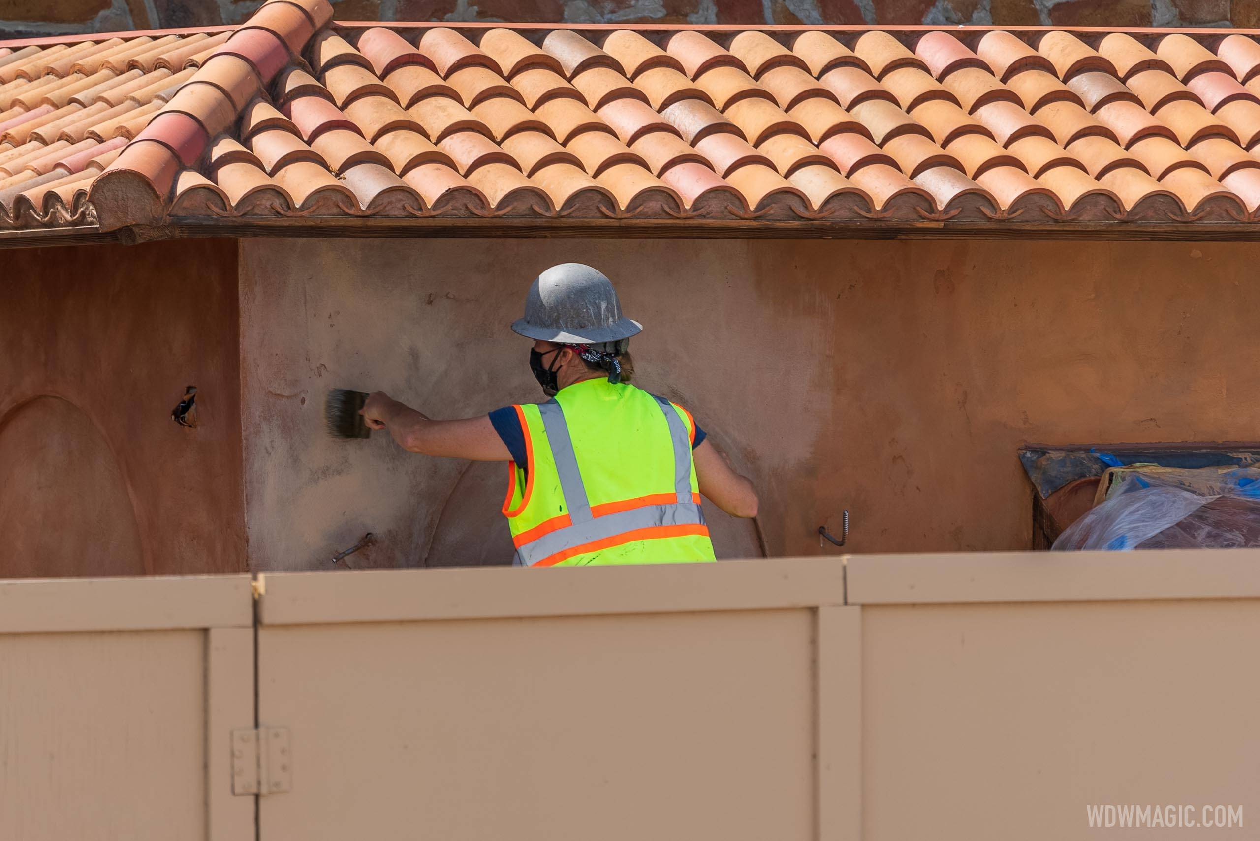 Gelateria Toscana construction continues at EPCOT'S Italy pavilion