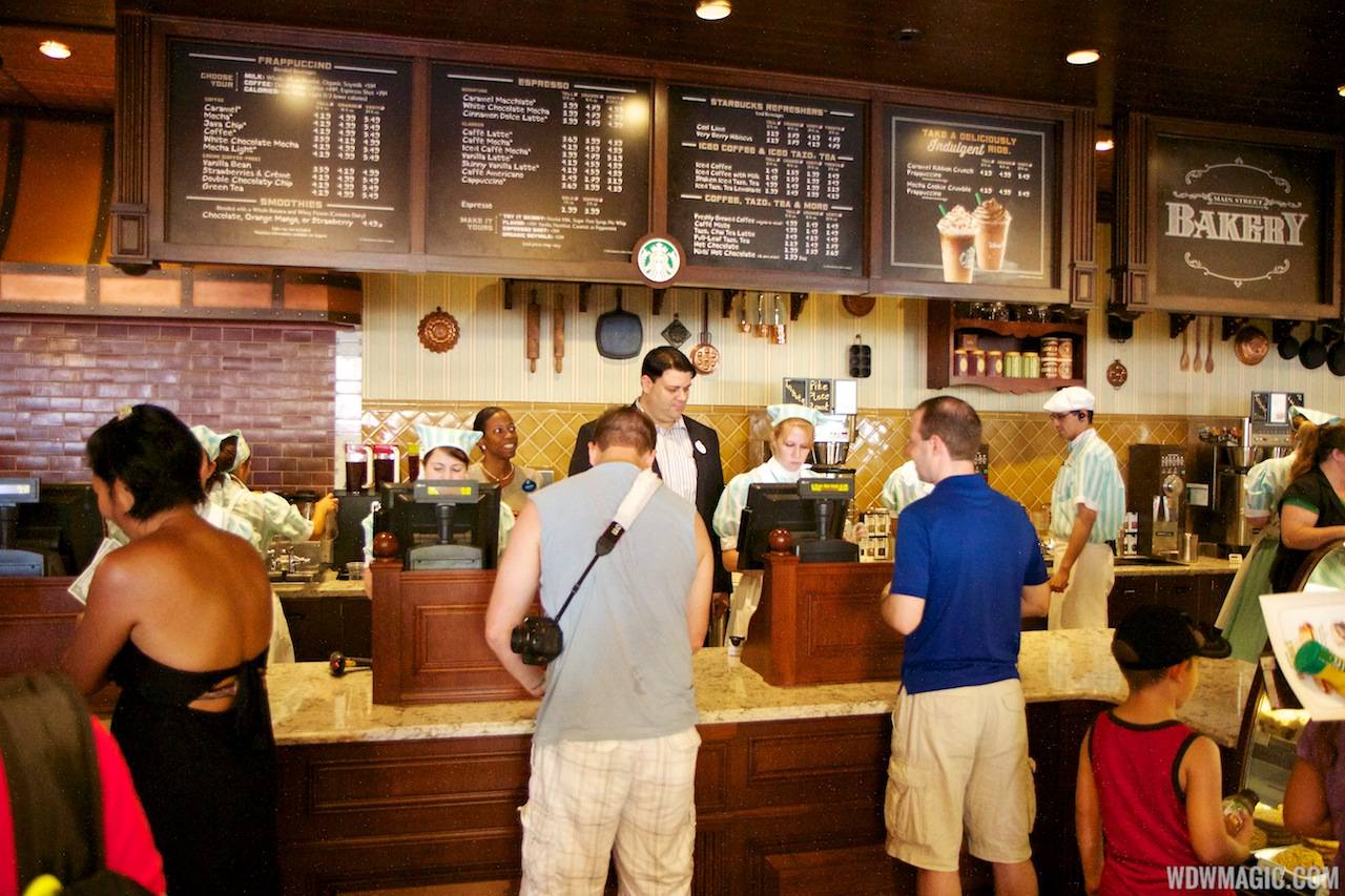 Inside the Starbucks Main Street Bakery - Registers and ordering area