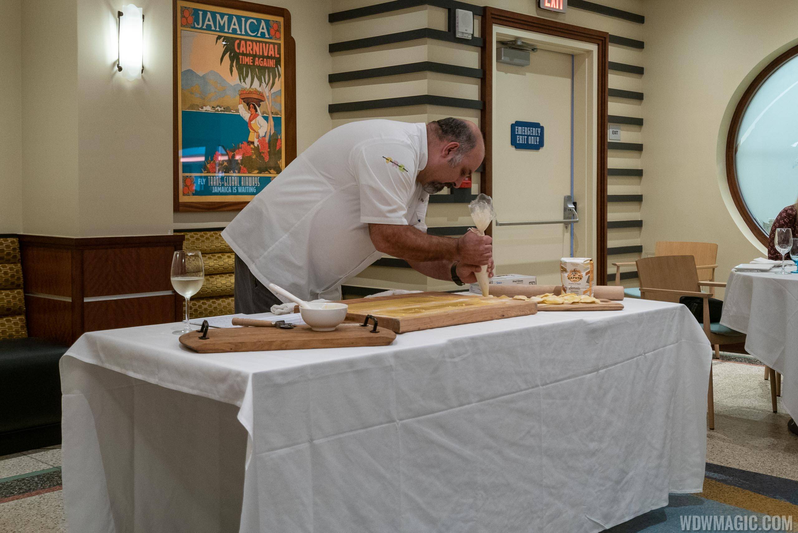 Maria & Enzo's Executive Chef Charlie Restivo demonstrates the art of making Ravioli
