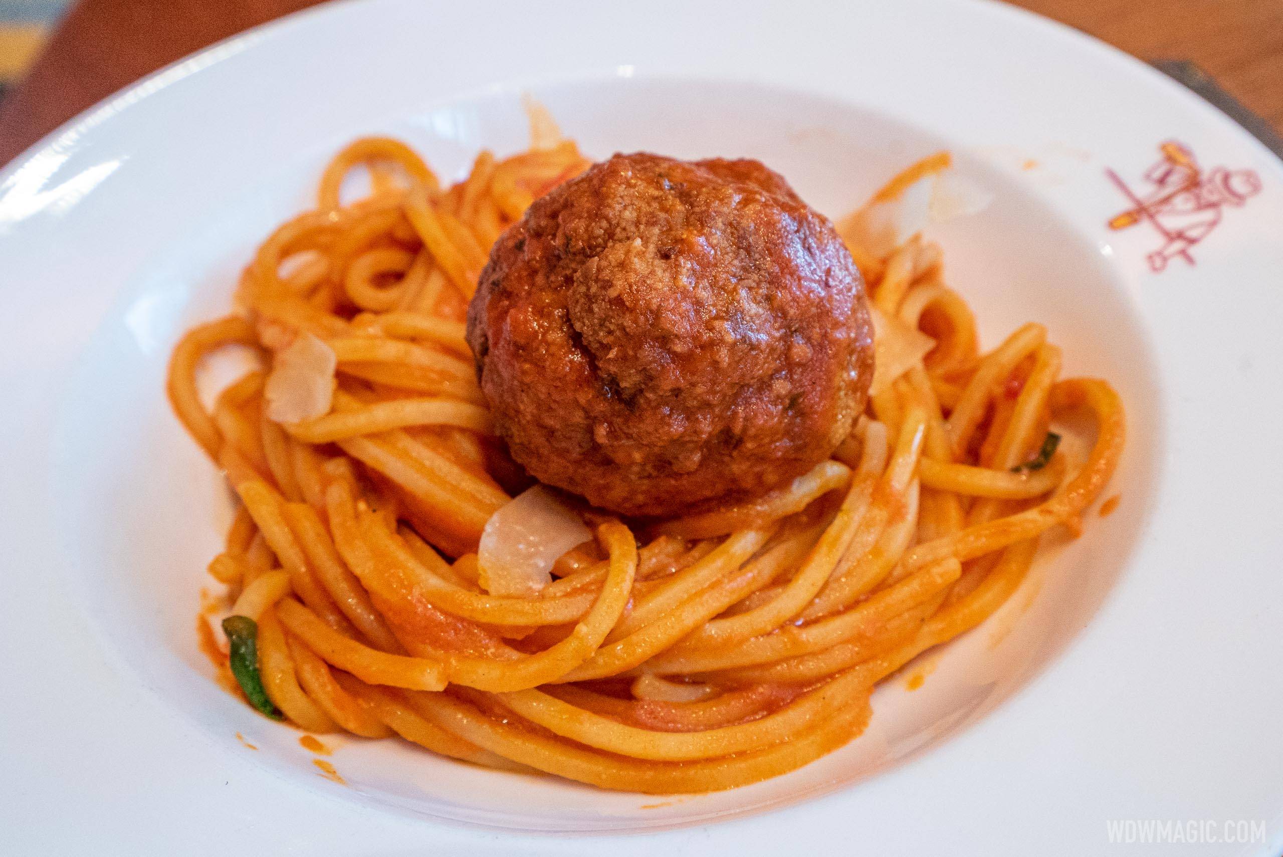 Maria and Enzo's food and drink - Spaghetti and Meatball