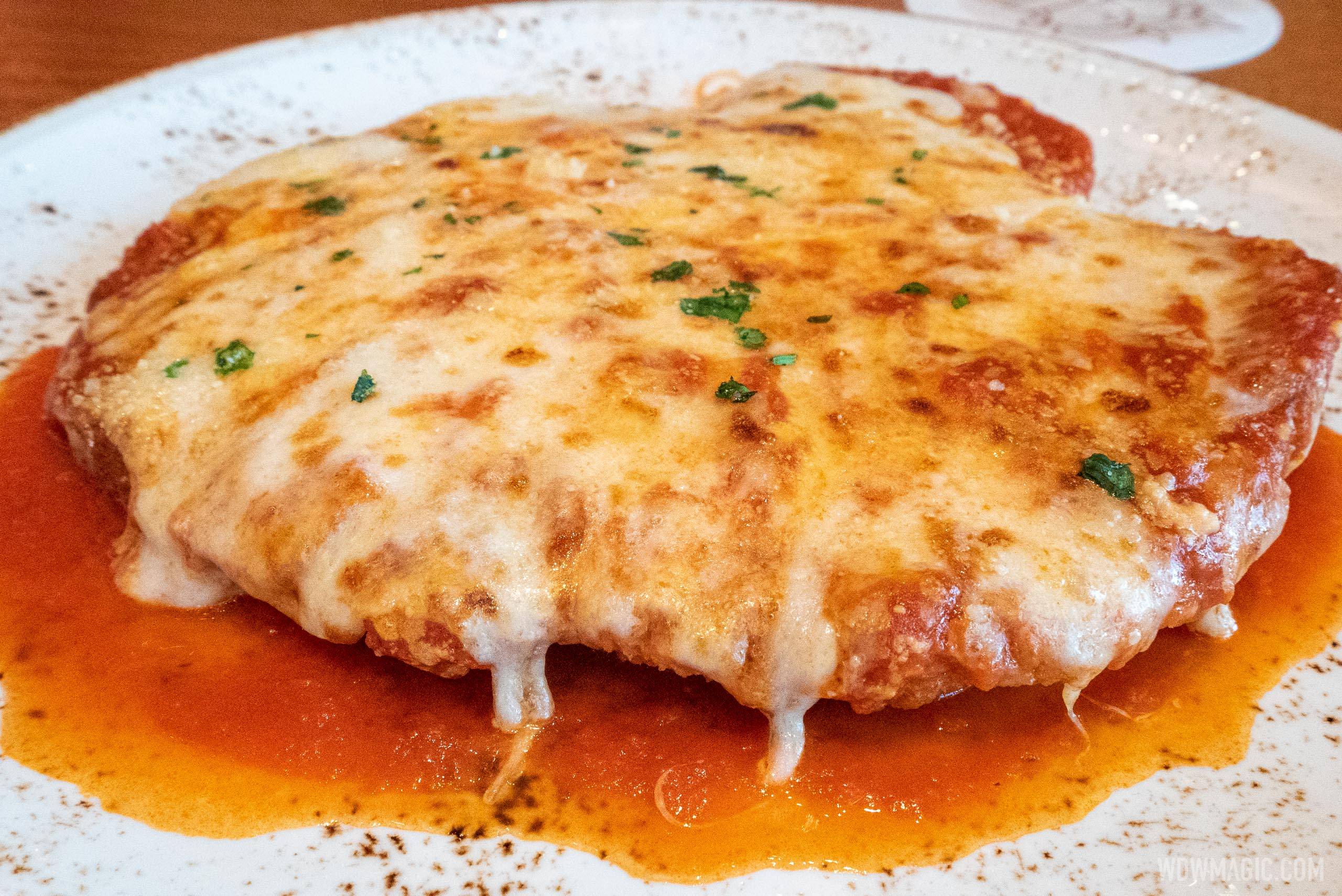 Maria and Enzo's is offering 20 percent off their excellent Pollo Alla Parmigiana