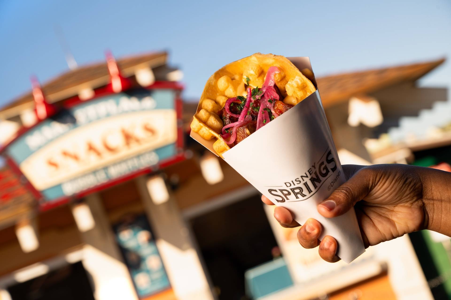 New Savory Waffles at Disney Springs Marketplace Snacks