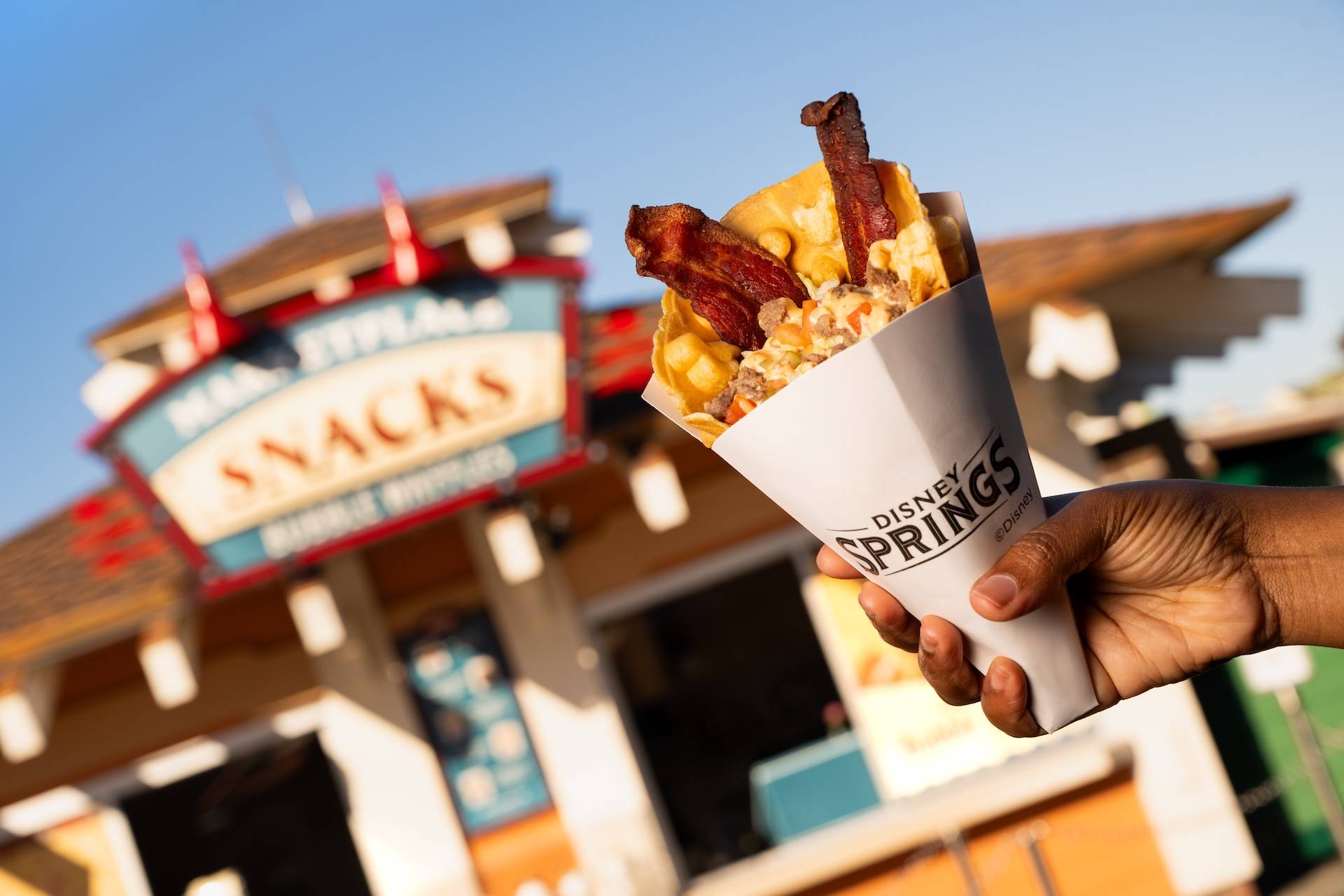 New Savory Waffles at Disney Springs Marketplace Snacks