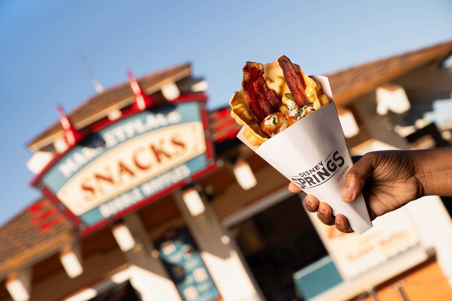 New Savory Waffles at Disney Springs Marketplace Snacks