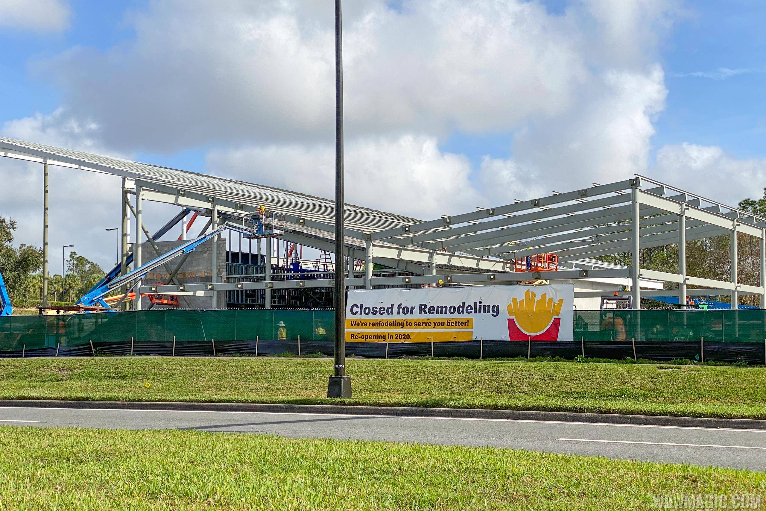 McDonald's at the All Star Resorts area construction January 2020