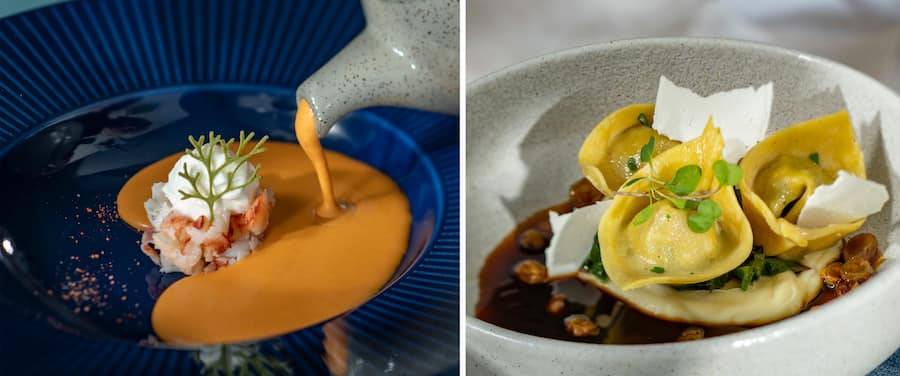 Bisque and the Beef and Ricotta Tortelloni 