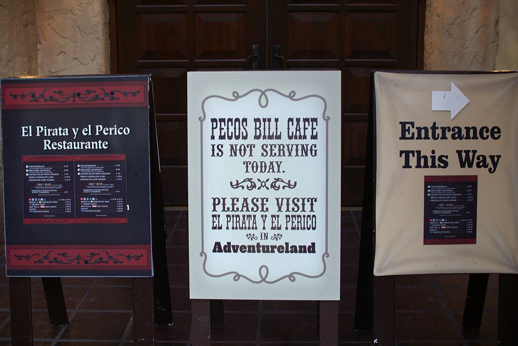 Photos of the now closed for refurbishment Pecos Bill Cafe