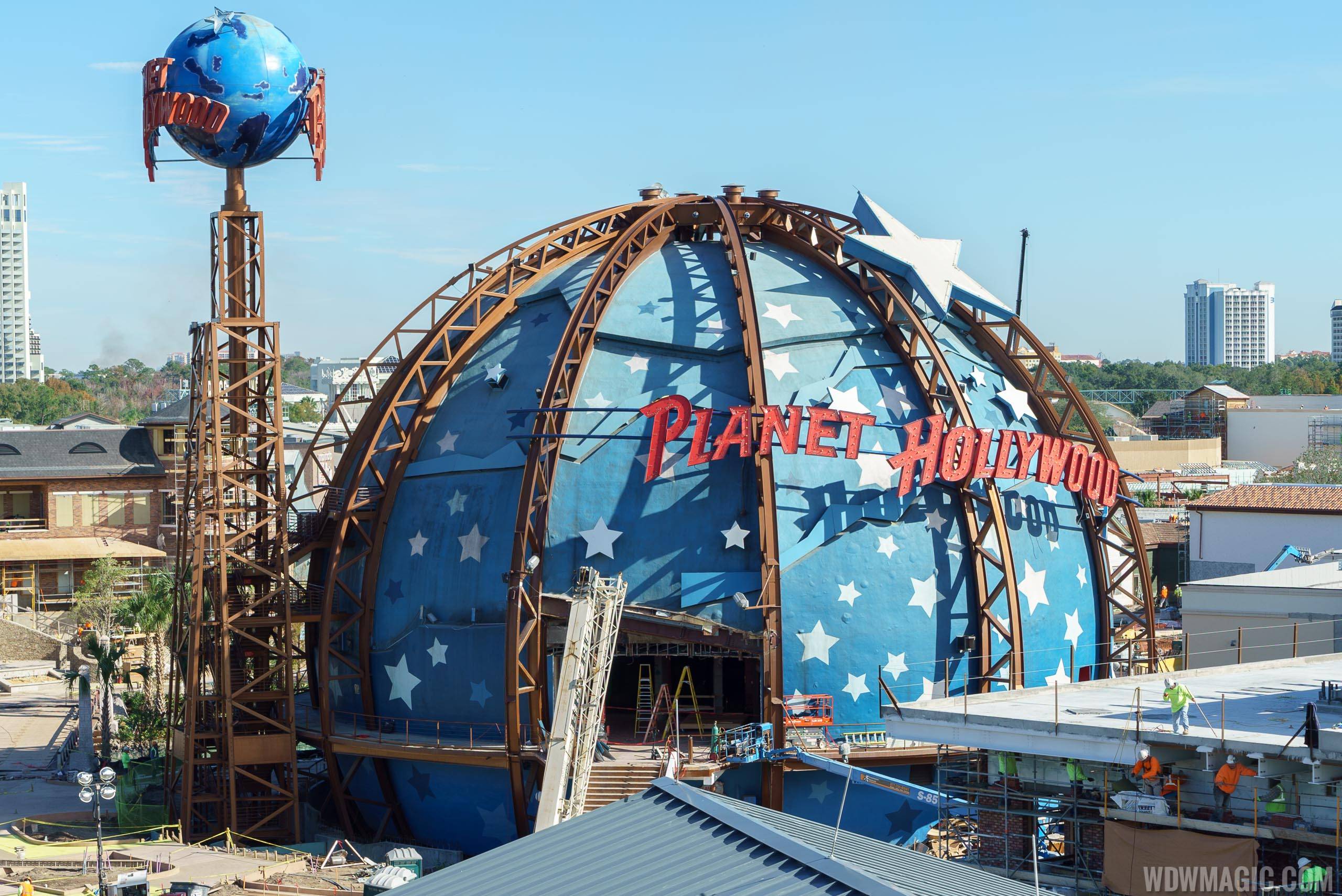 PHOTOS - Planet Hollywood begins transformation into the Observatory at Disney Springs