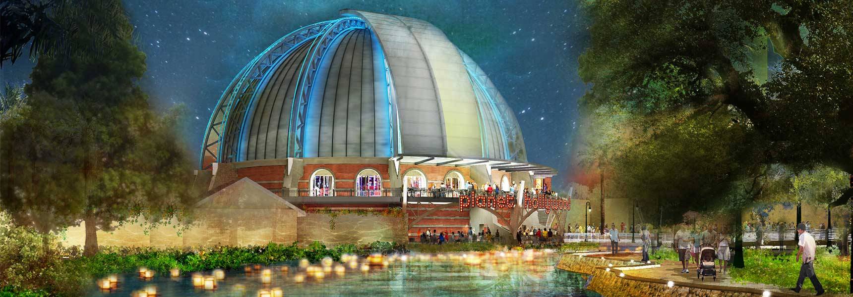 Concept art of the new-look Planet Hollywood Observatory 