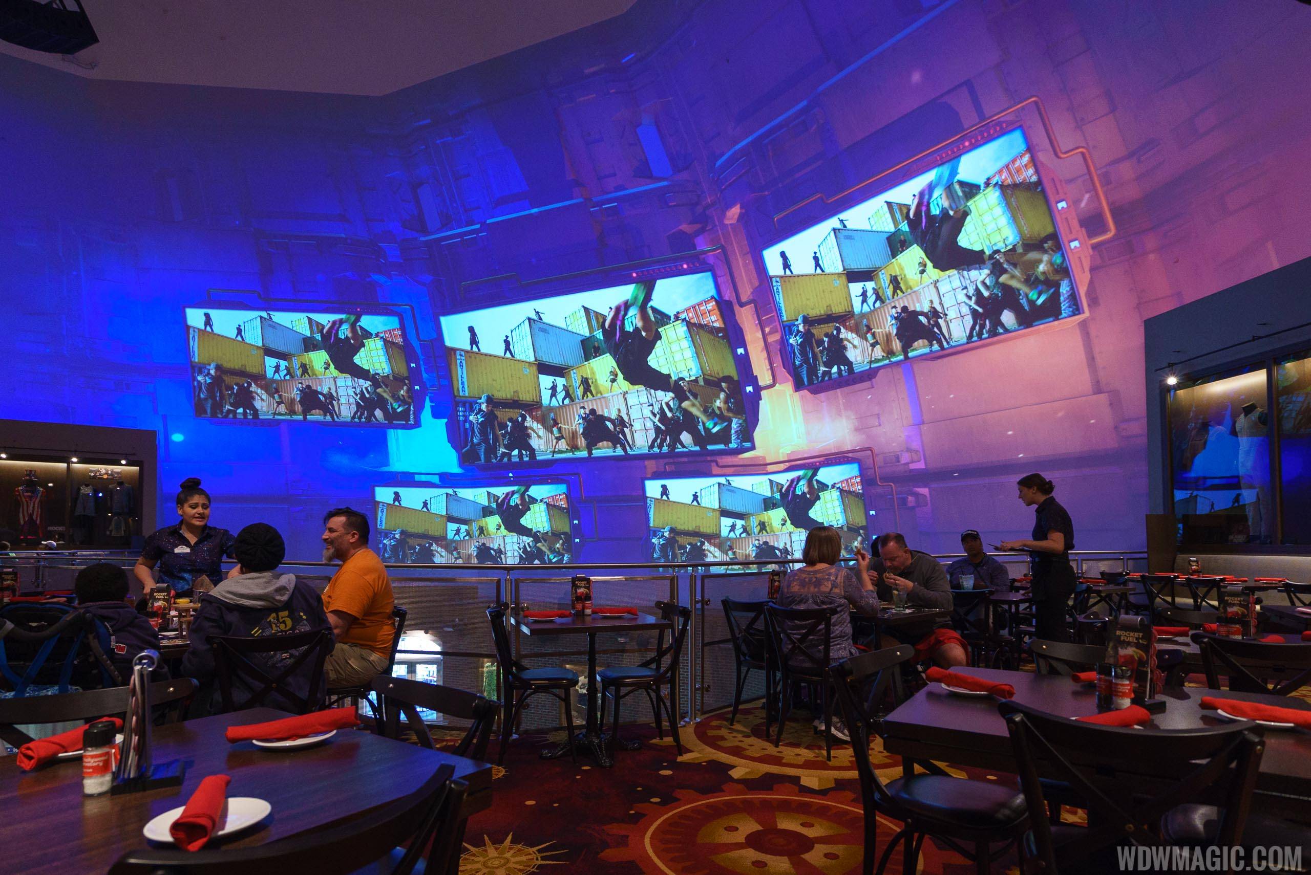 Planet Hollywood Observatory - Second level view of video wall