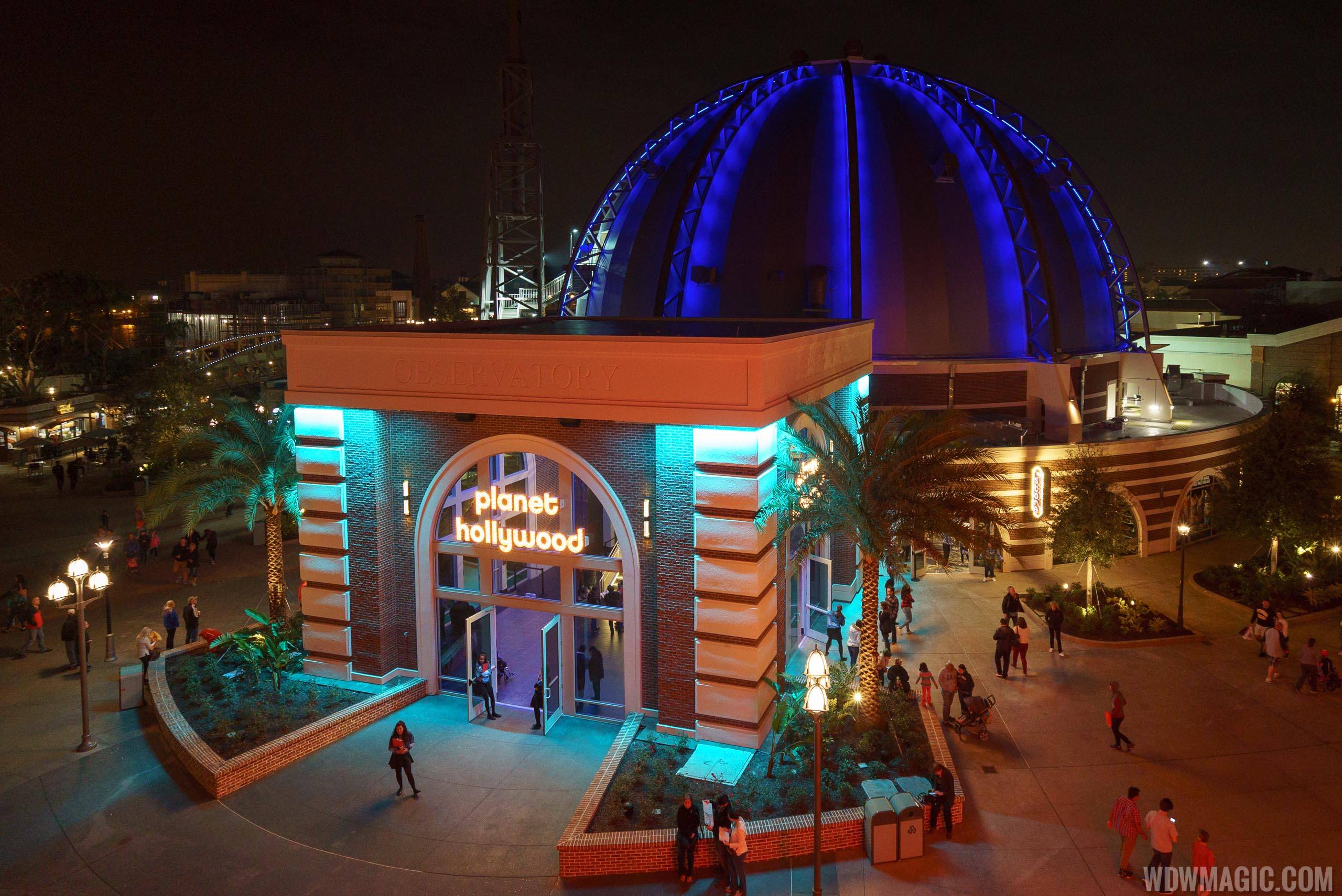 Planet Hollywood operating hours changed