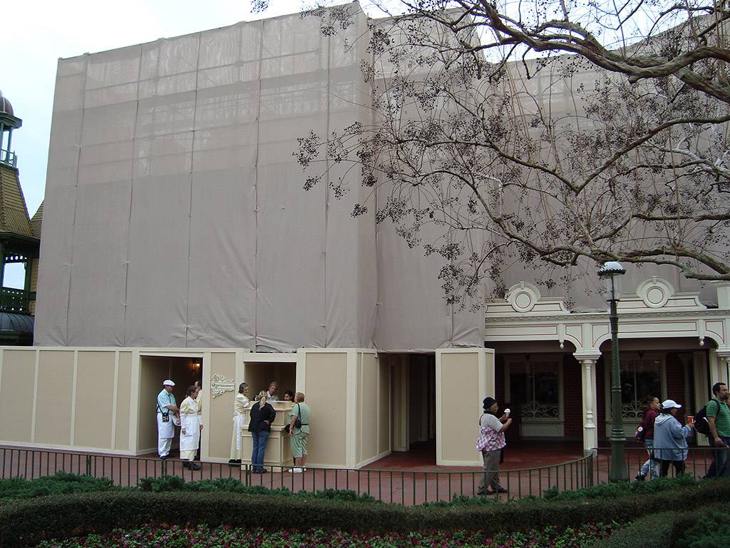 Plaza Ice Cream Parlor under an extensive exterior refurbishment