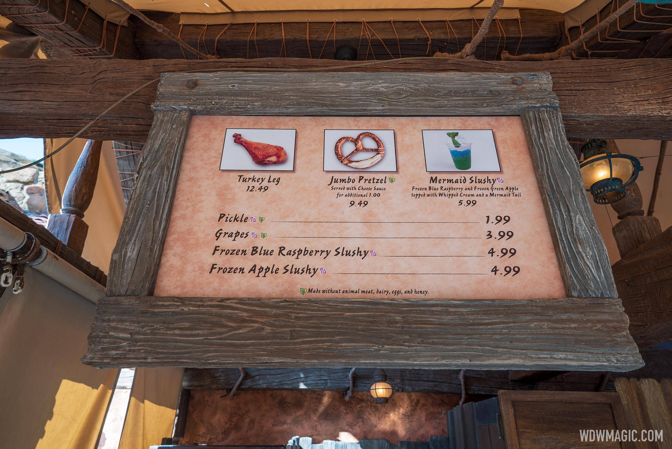 Prince Eric's Village Market Menu - Magic Kingdom