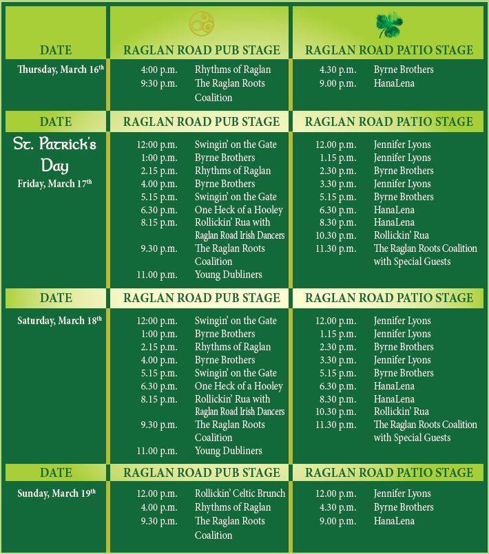 Ragland Road Mighty St. Patrick's Festival 2017 entertainment