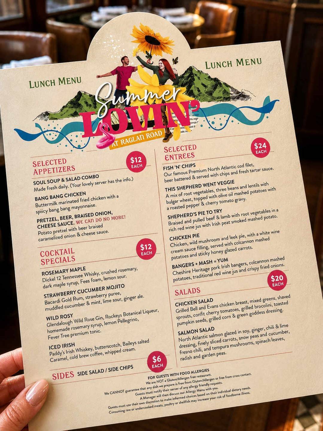 Summer Lovin' Menu