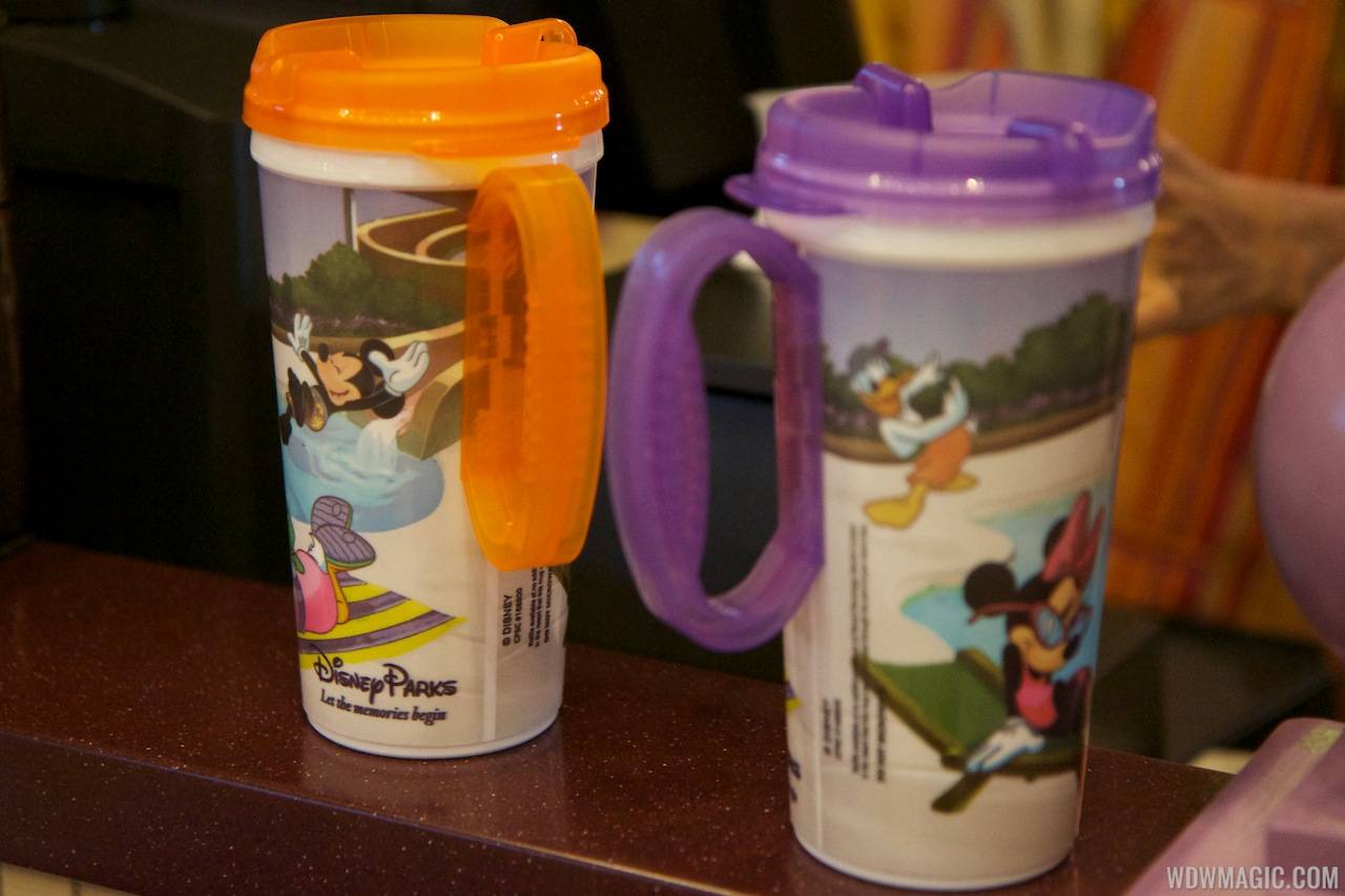 Rapid Fill refillable mugs - purple and orange