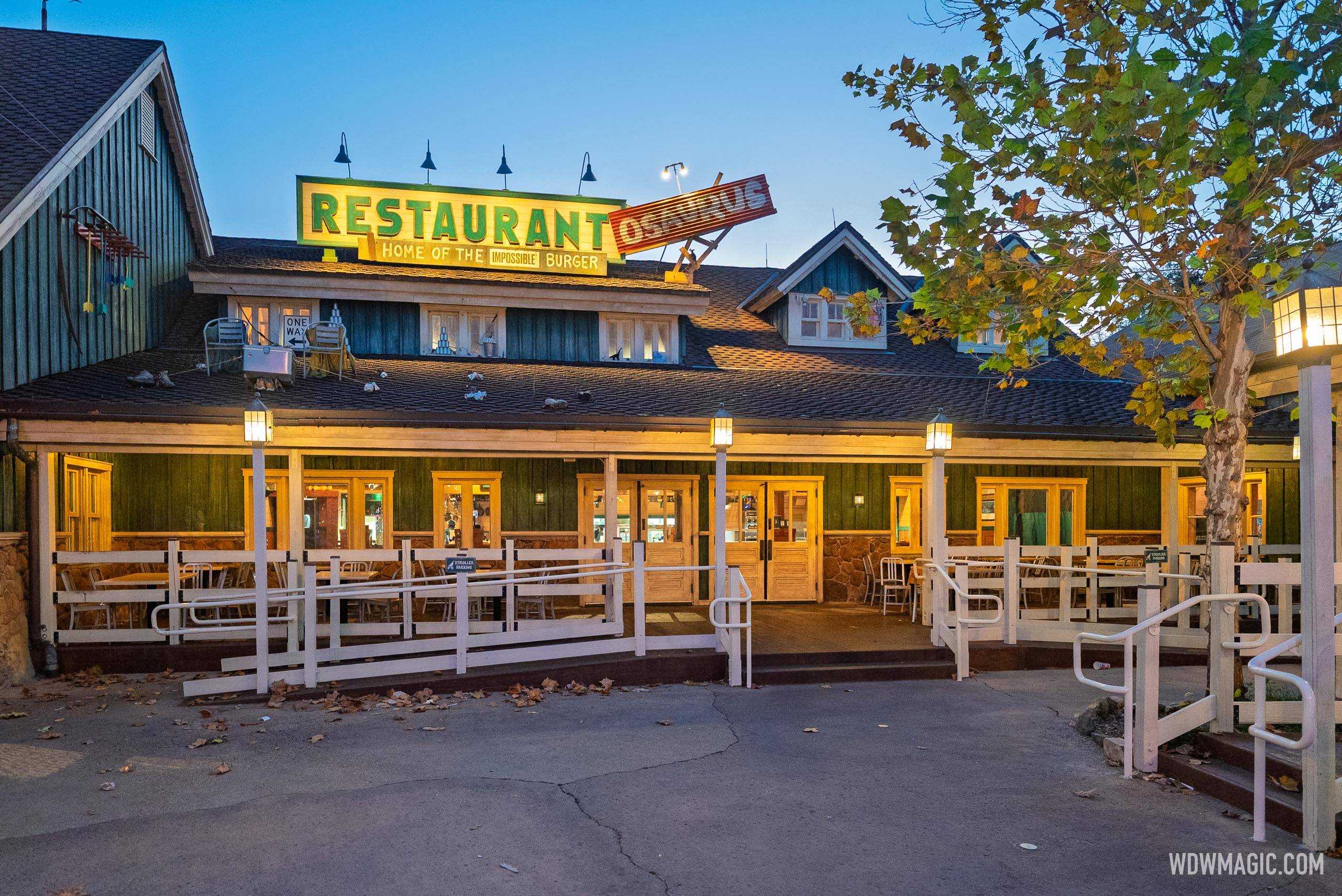 Restaurantosaurus Exterior After Dark