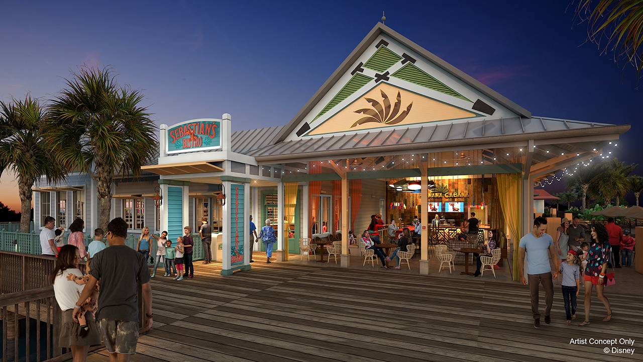 Reservations and menus available for the new Sebastian's Bistro at Disney's Caribbean Beach Resort